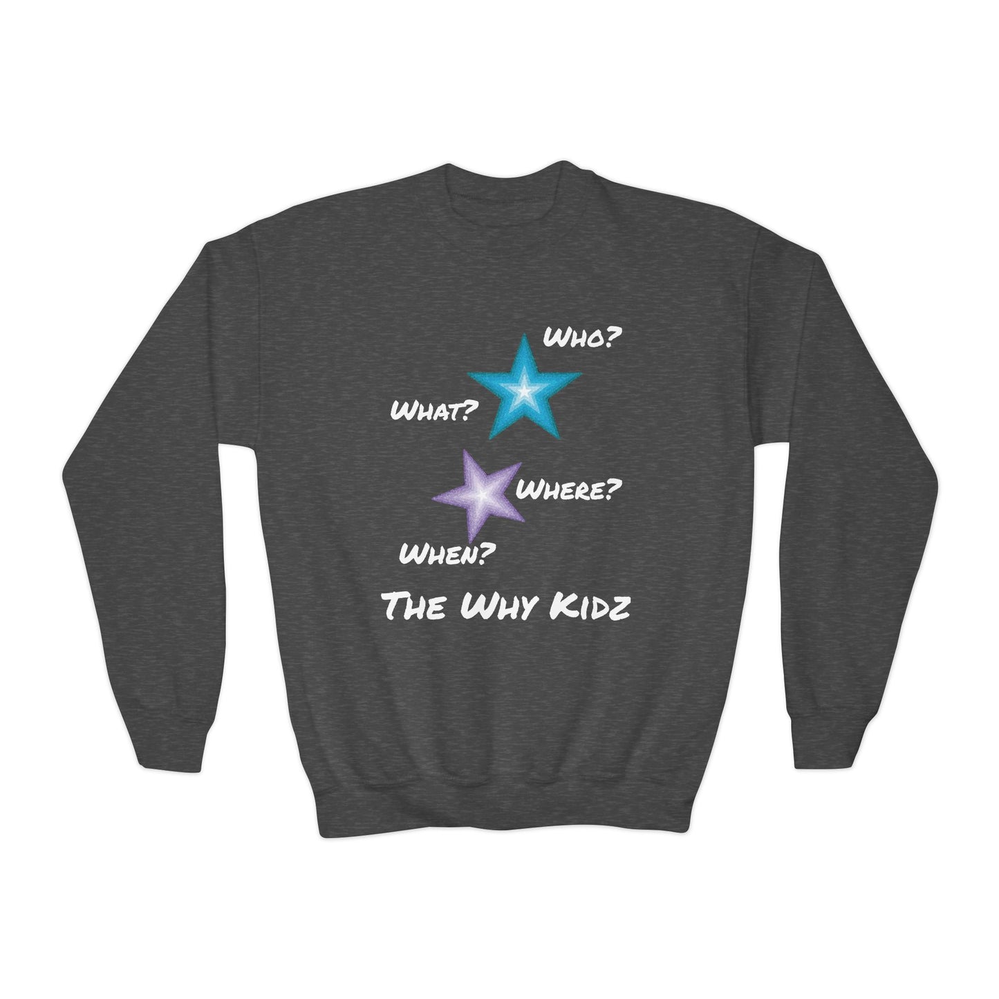 Youth Crewneck Sweatshirt - The Why Kidz Star and Untouched Design