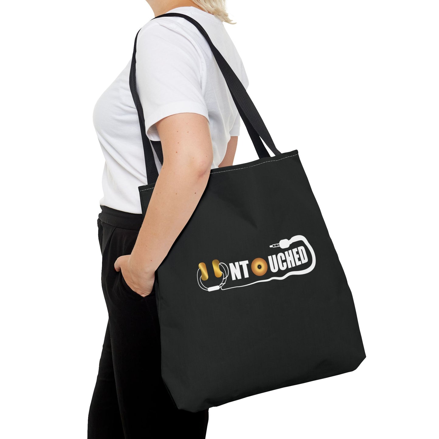 Untouched Music-Themed Tote Bag with QR Code
