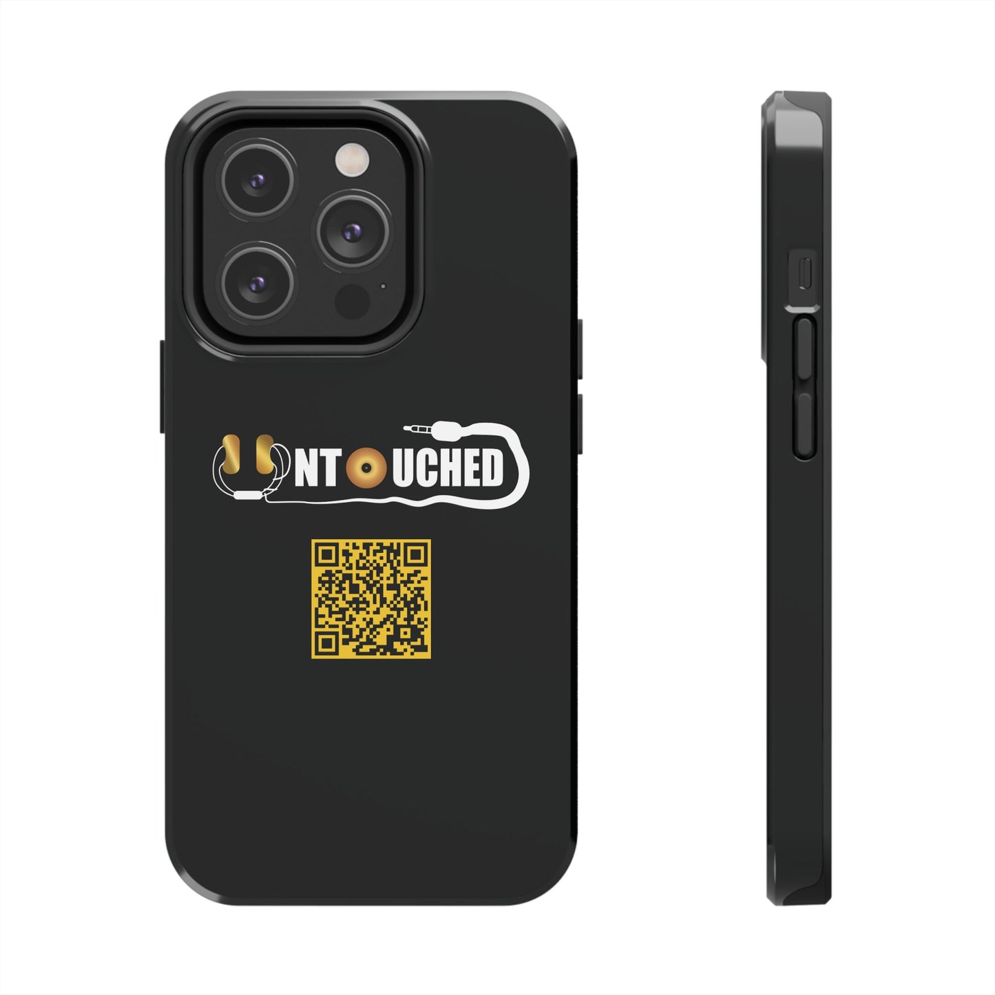 Durable Tough UNTOUCHED Phone Cases with Unique QR Design - Perfect for Tech Lovers
