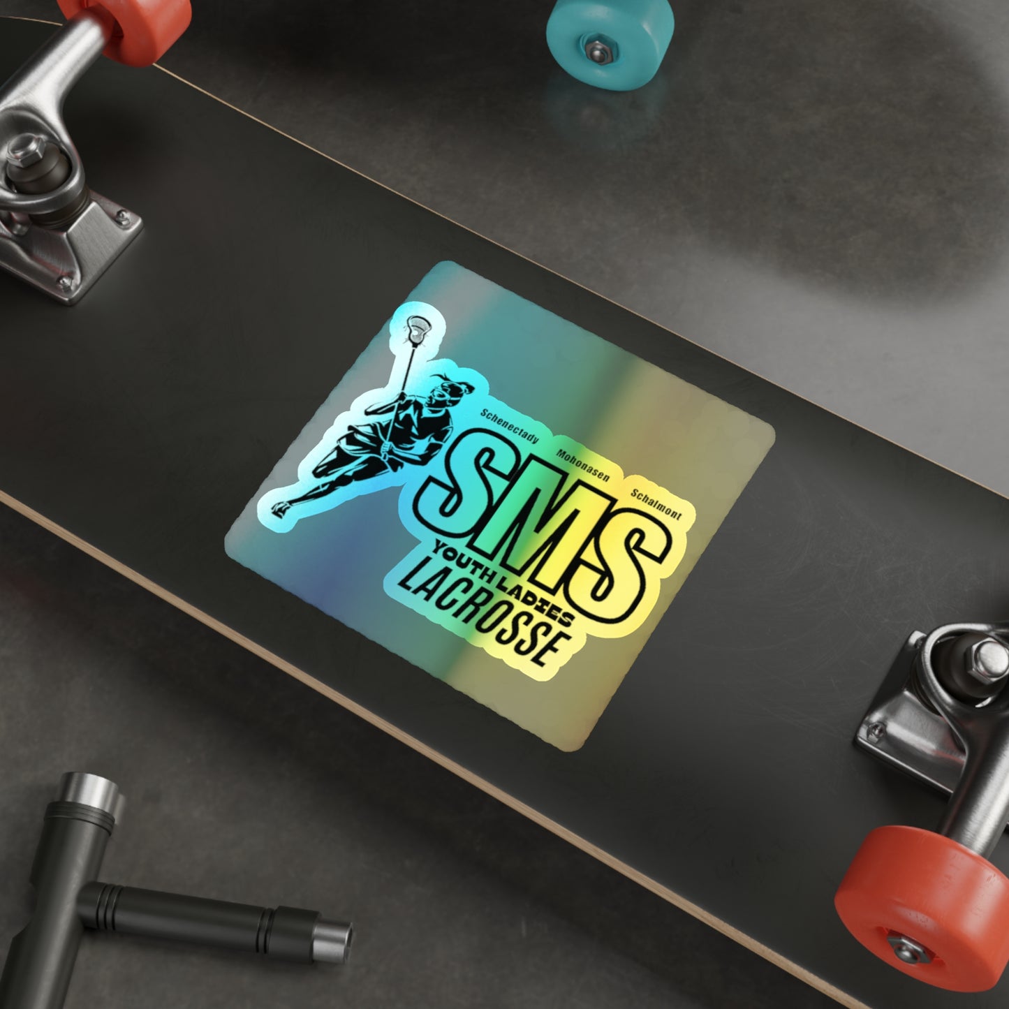 Holographic Lacrosse Stickers - Youth Ladies SMS Team Decals