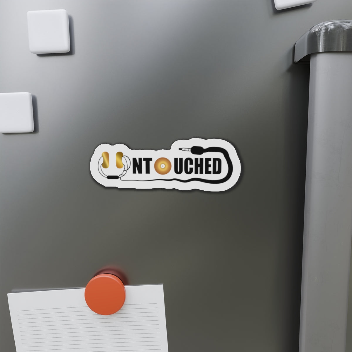 Music Lover Die-Cut Magnet - 'UNTOUCHED' Design for DJs and Audiophiles