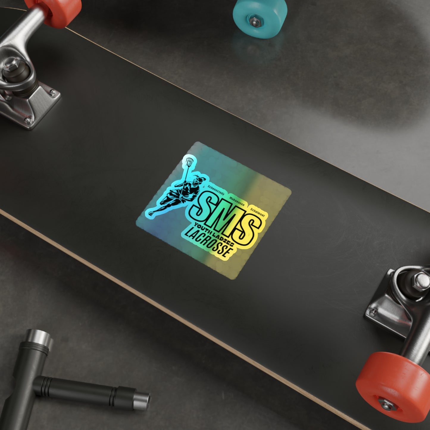 Holographic Lacrosse Stickers - Youth Ladies SMS Team Decals