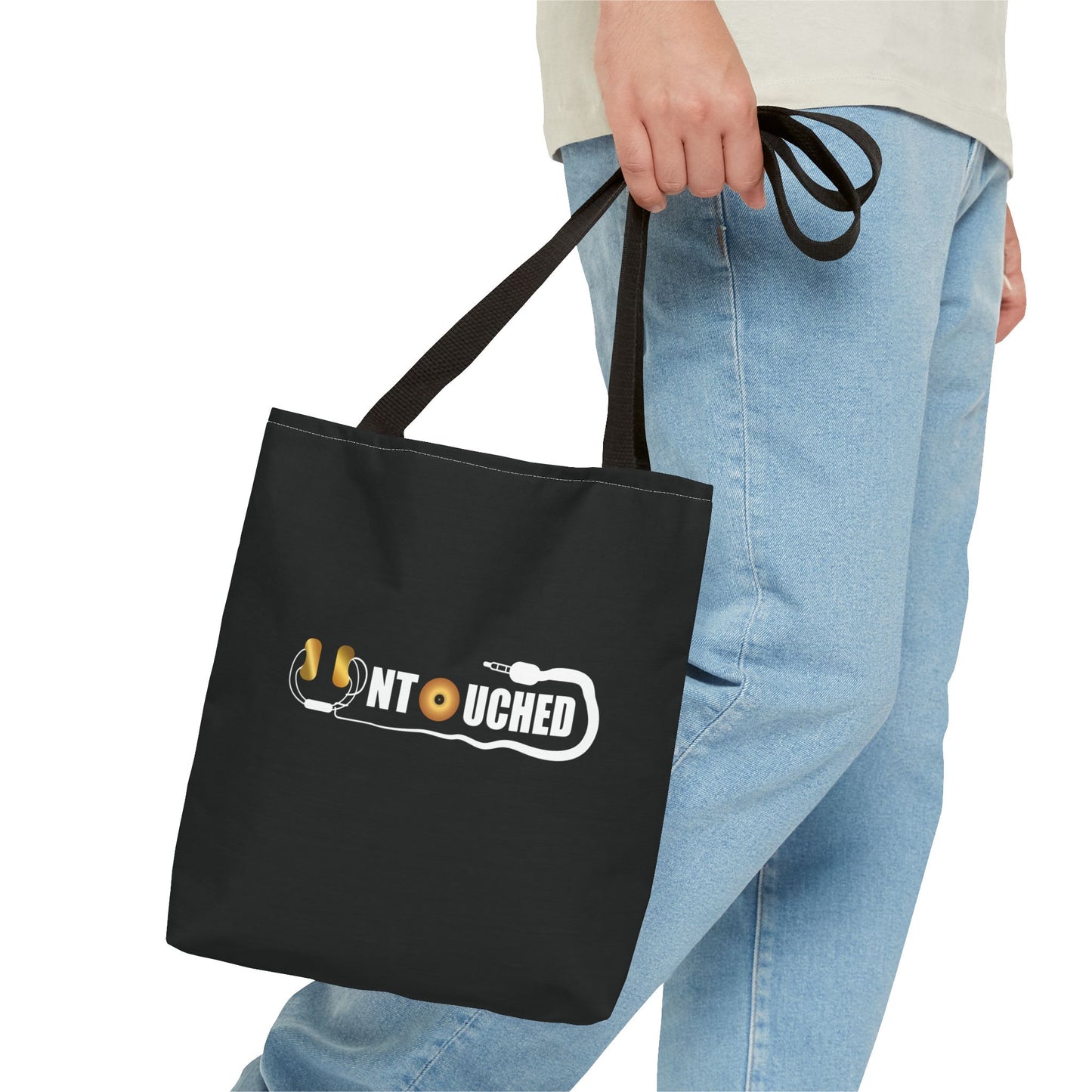 Untouched Music-Themed Tote Bag with QR Code