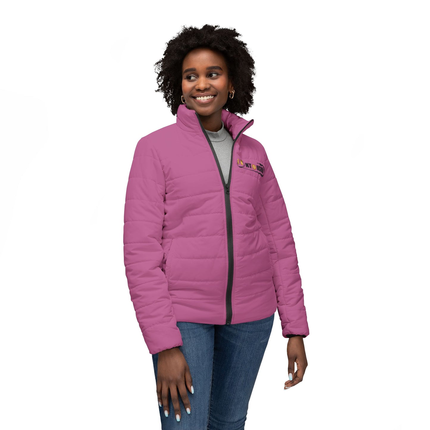 Pink Women’s Stylish UNTOUCHED Puffer Jacket - Perfect for Cozy Days & Outdoor Adventures