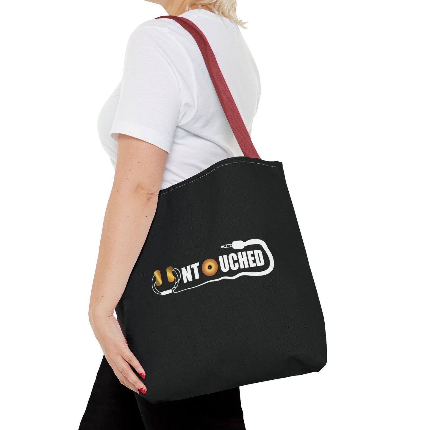 Untouched Music-Themed Tote Bag with QR Code