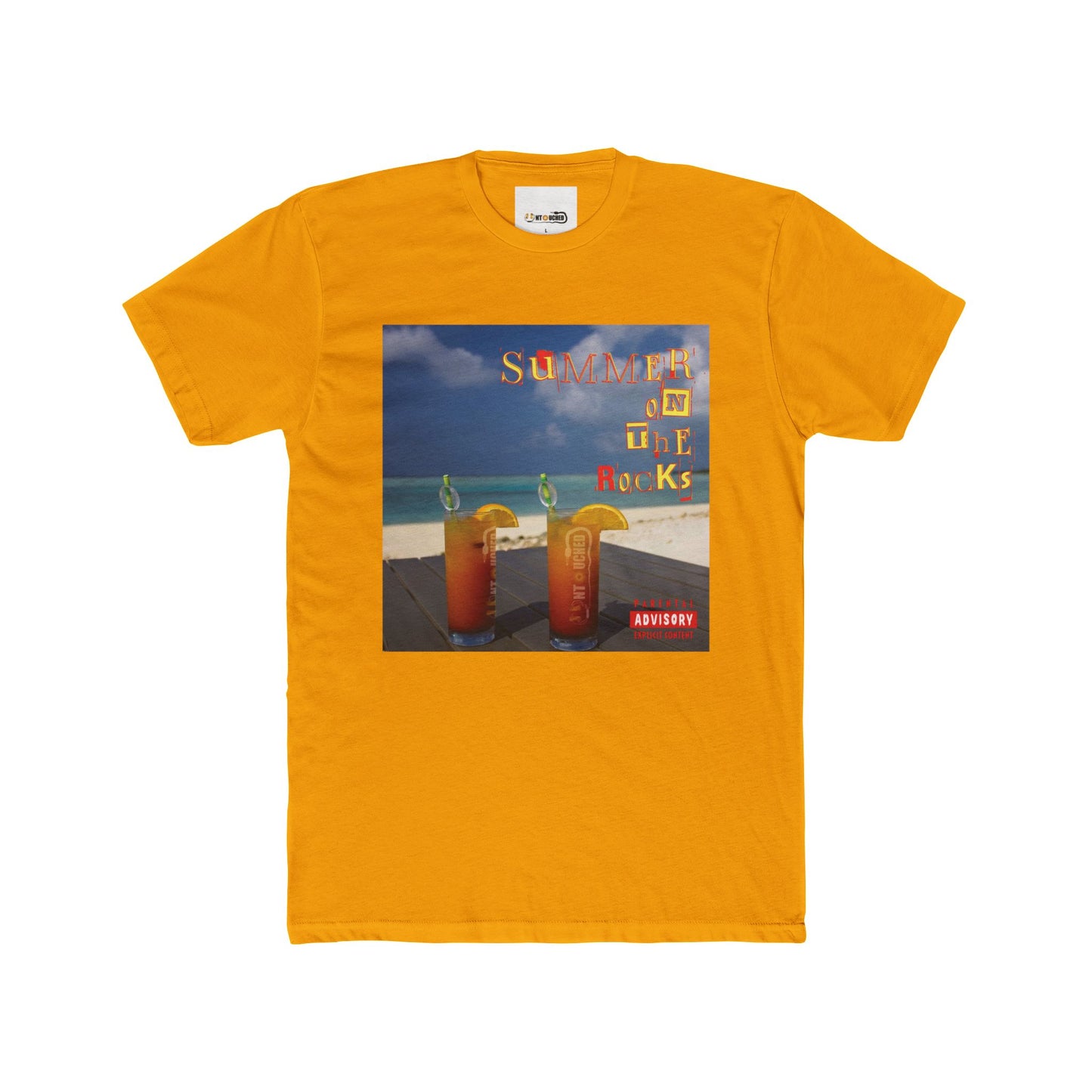 Cover Art Collection Unisex Cotton Crew Tee - 'Summer on the Rocks' Graphic T-Shirt
