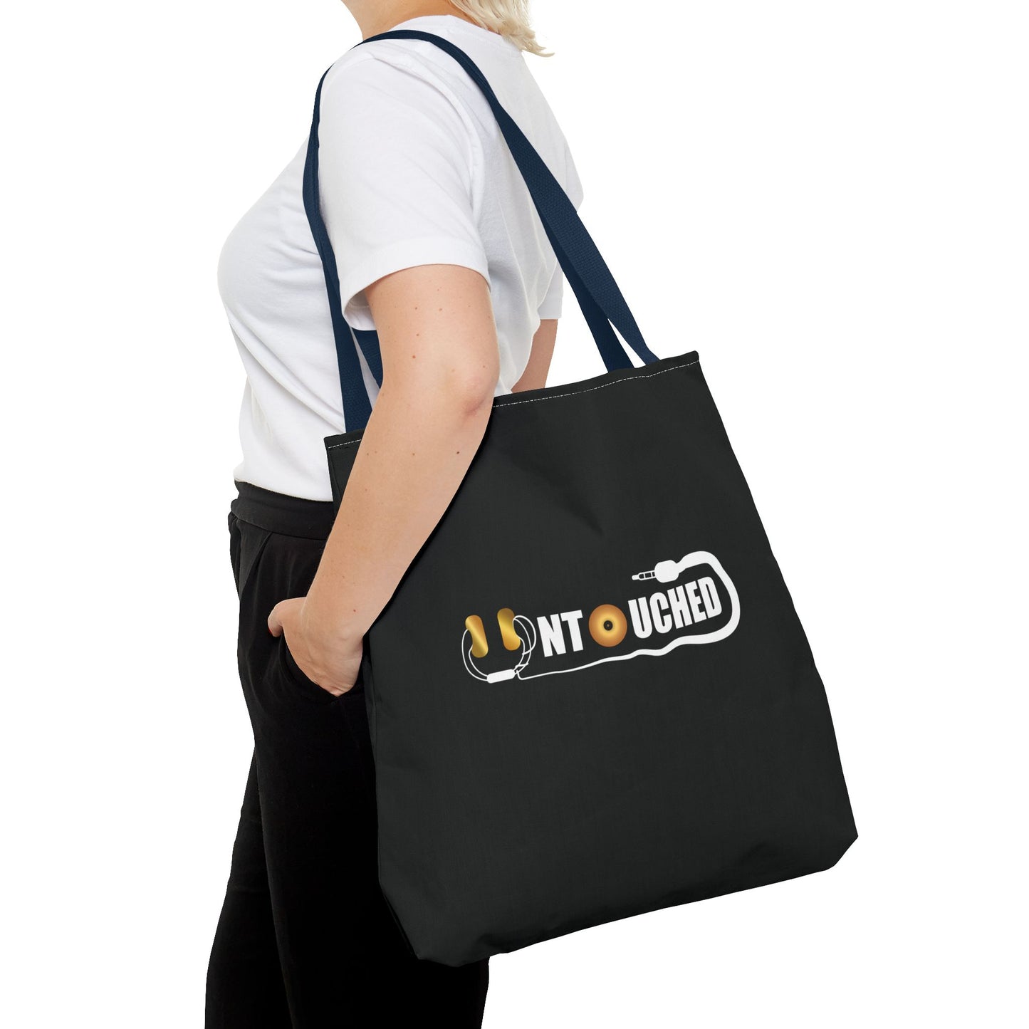 Untouched Music-Themed Tote Bag with QR Code