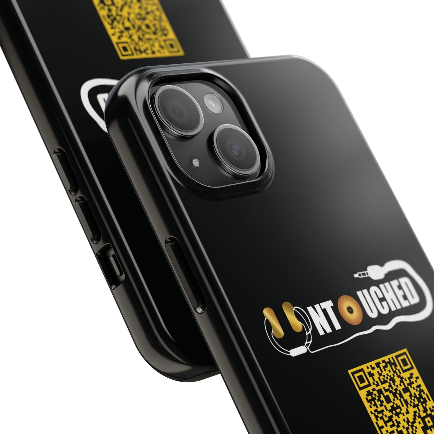 Durable Tough UNTOUCHED Phone Cases with Unique QR Design - Perfect for Tech Lovers