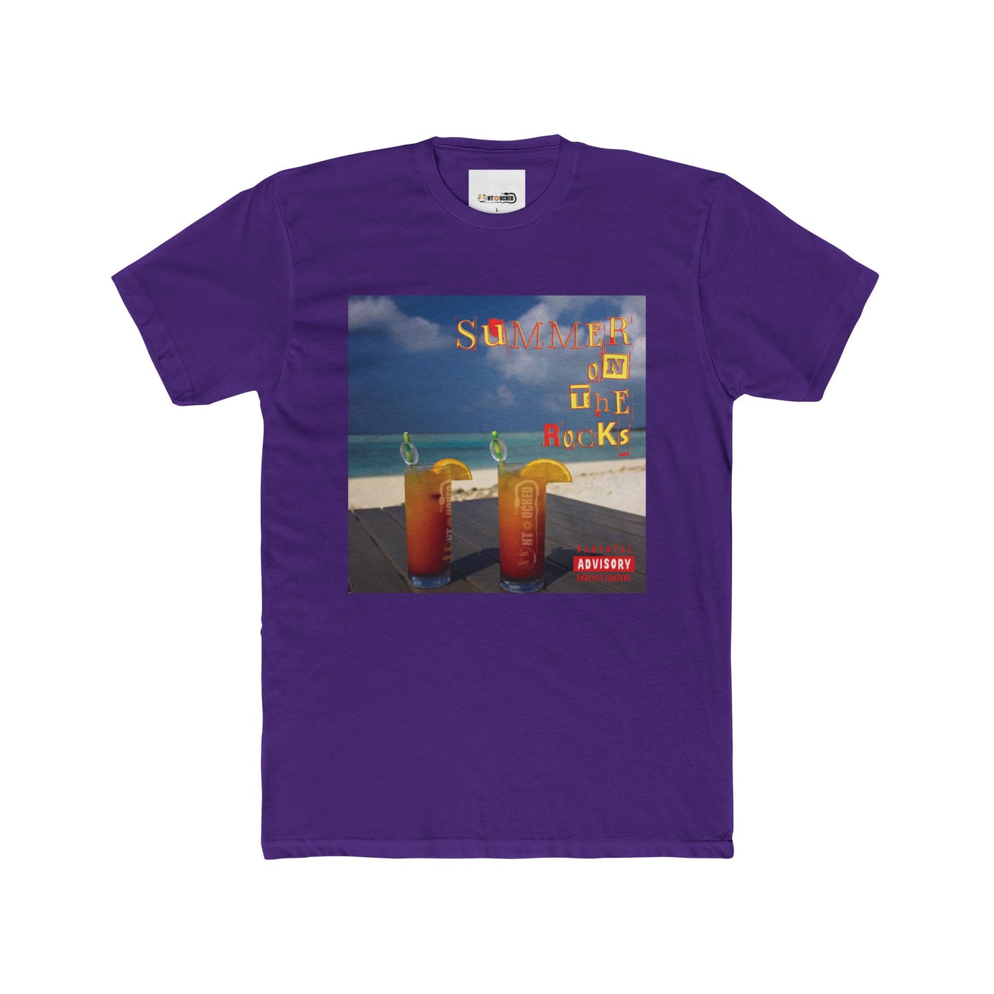 Cover Art Collection Unisex Cotton Crew Tee - 'Summer on the Rocks' Graphic T-Shirt