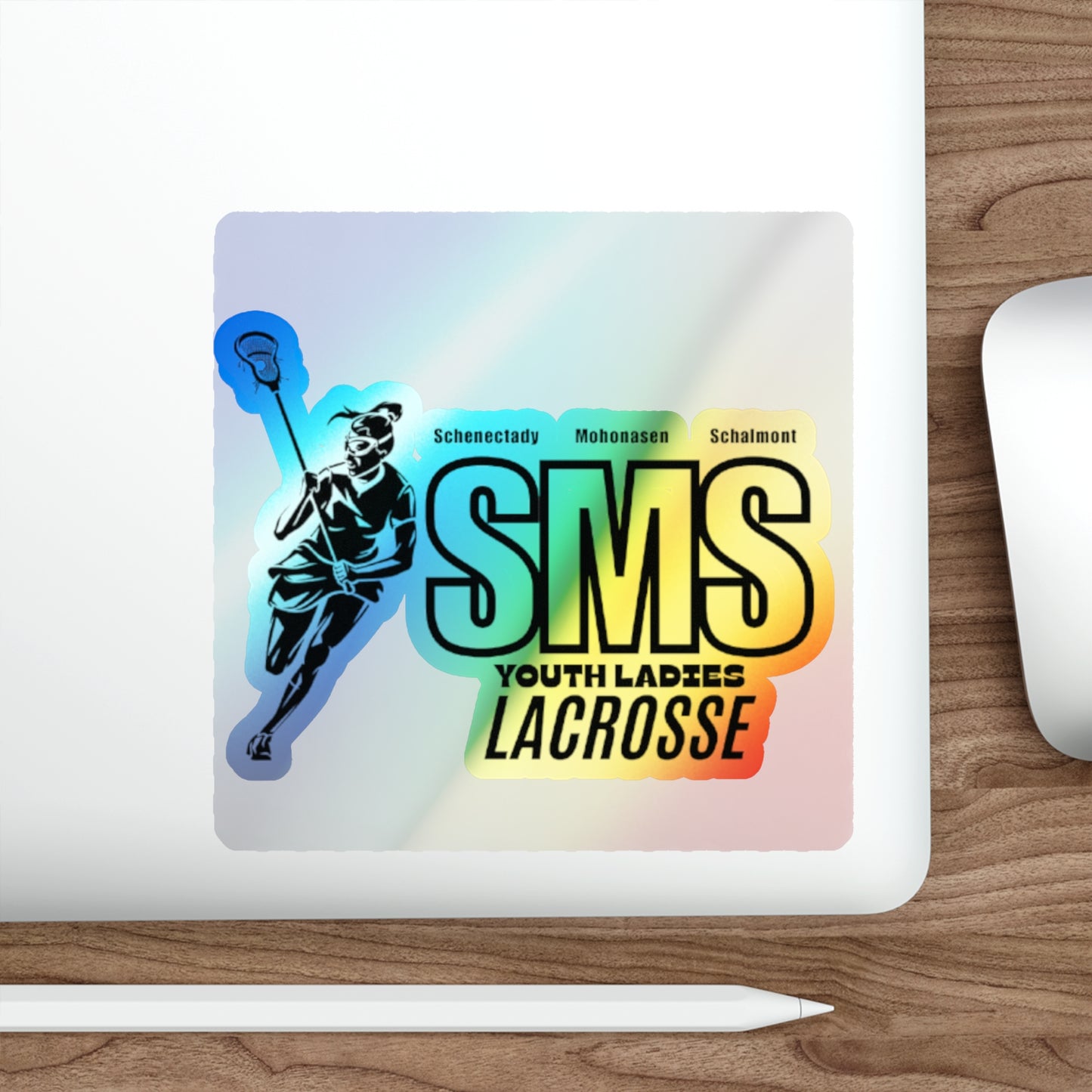 Holographic Lacrosse Stickers - Youth Ladies SMS Team Decals