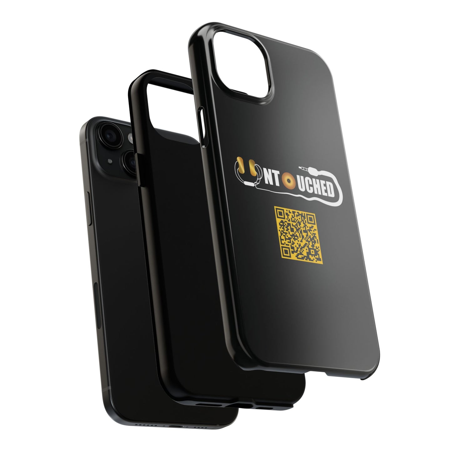 Durable Tough UNTOUCHED Phone Cases with Unique QR Design - Perfect for Tech Lovers