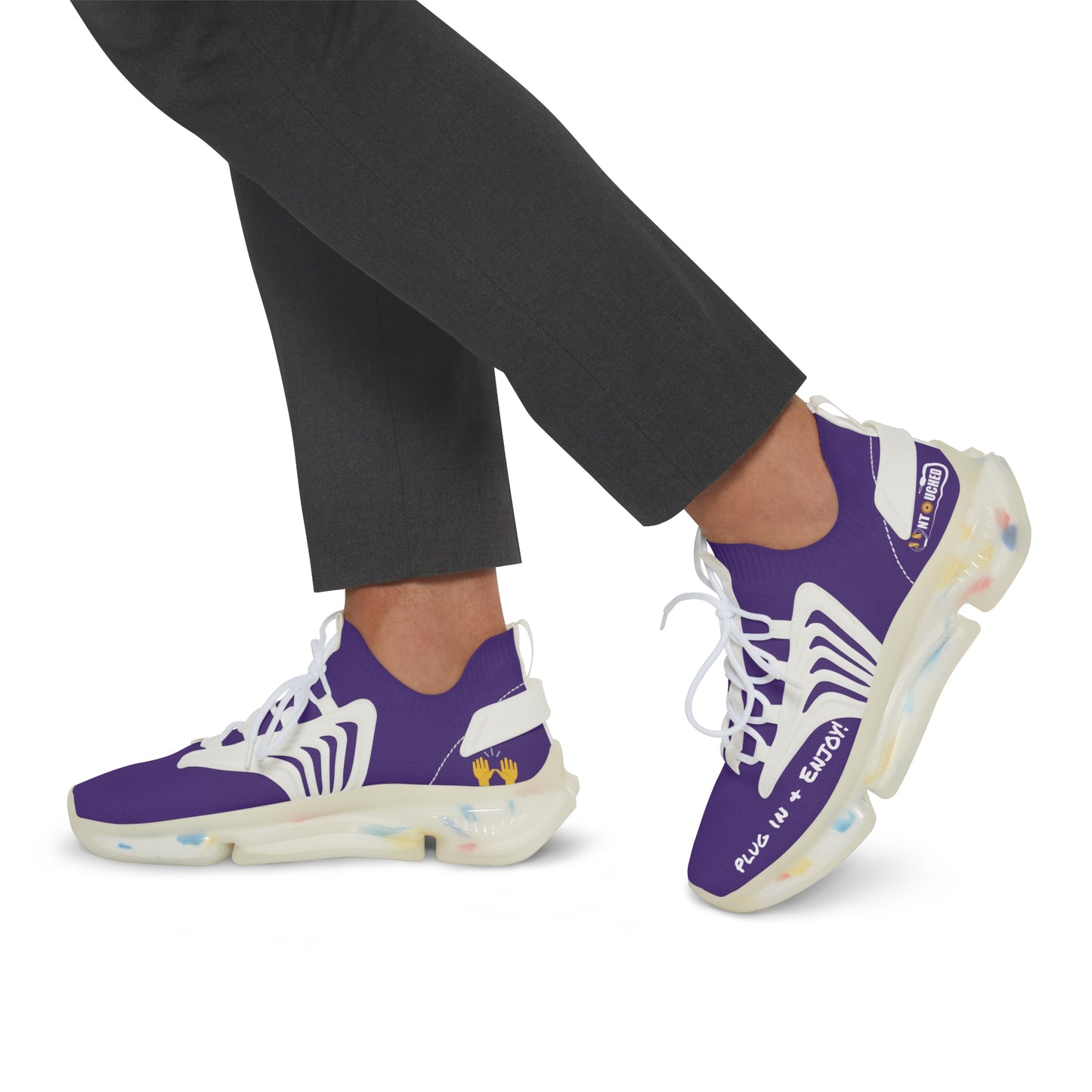 Purple Heart UNTOUCHED Men's Mesh Sneakers 'That U Letter'