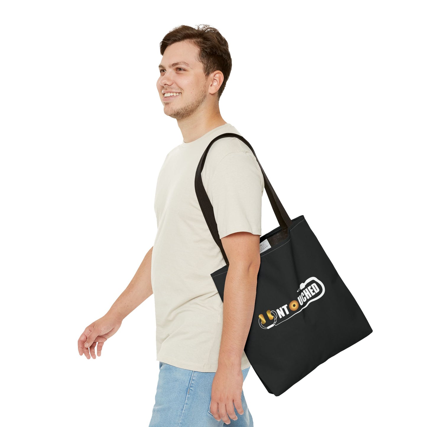 Untouched Music-Themed Tote Bag with QR Code
