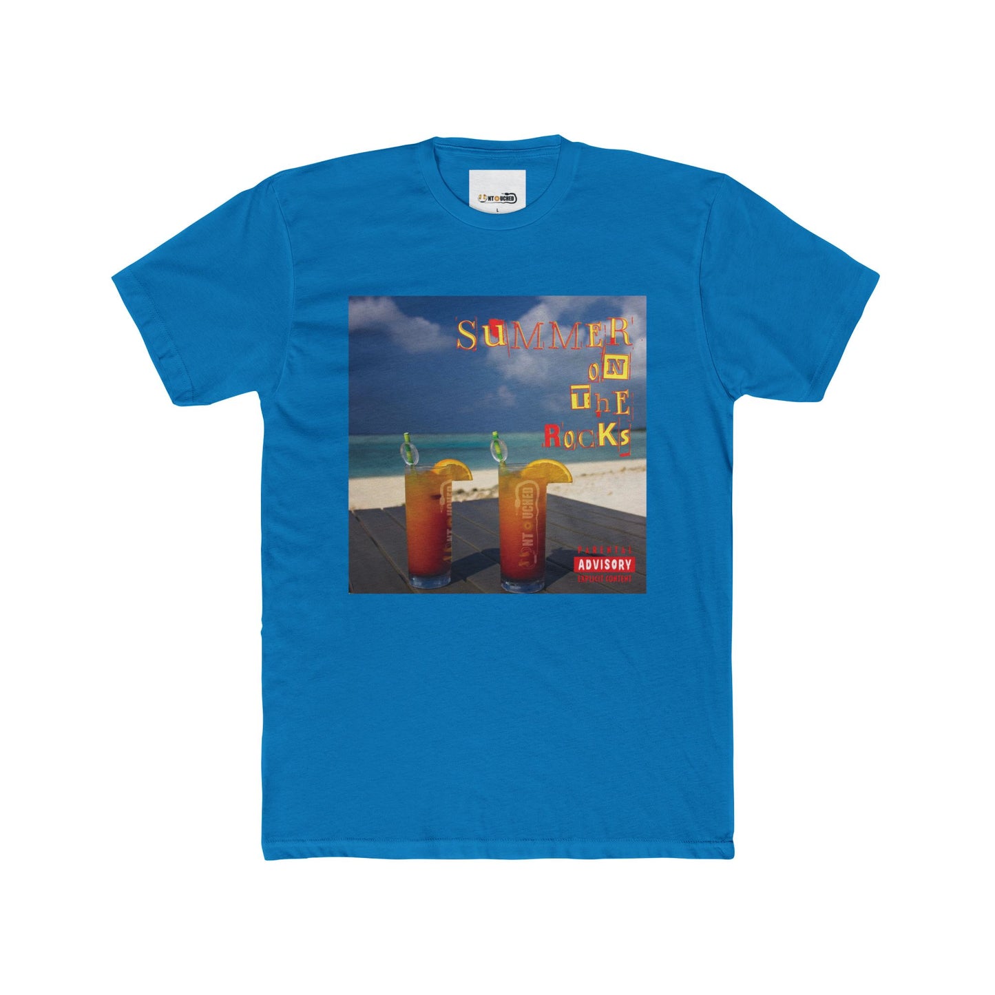 Cover Art Collection Unisex Cotton Crew Tee - 'Summer on the Rocks' Graphic T-Shirt