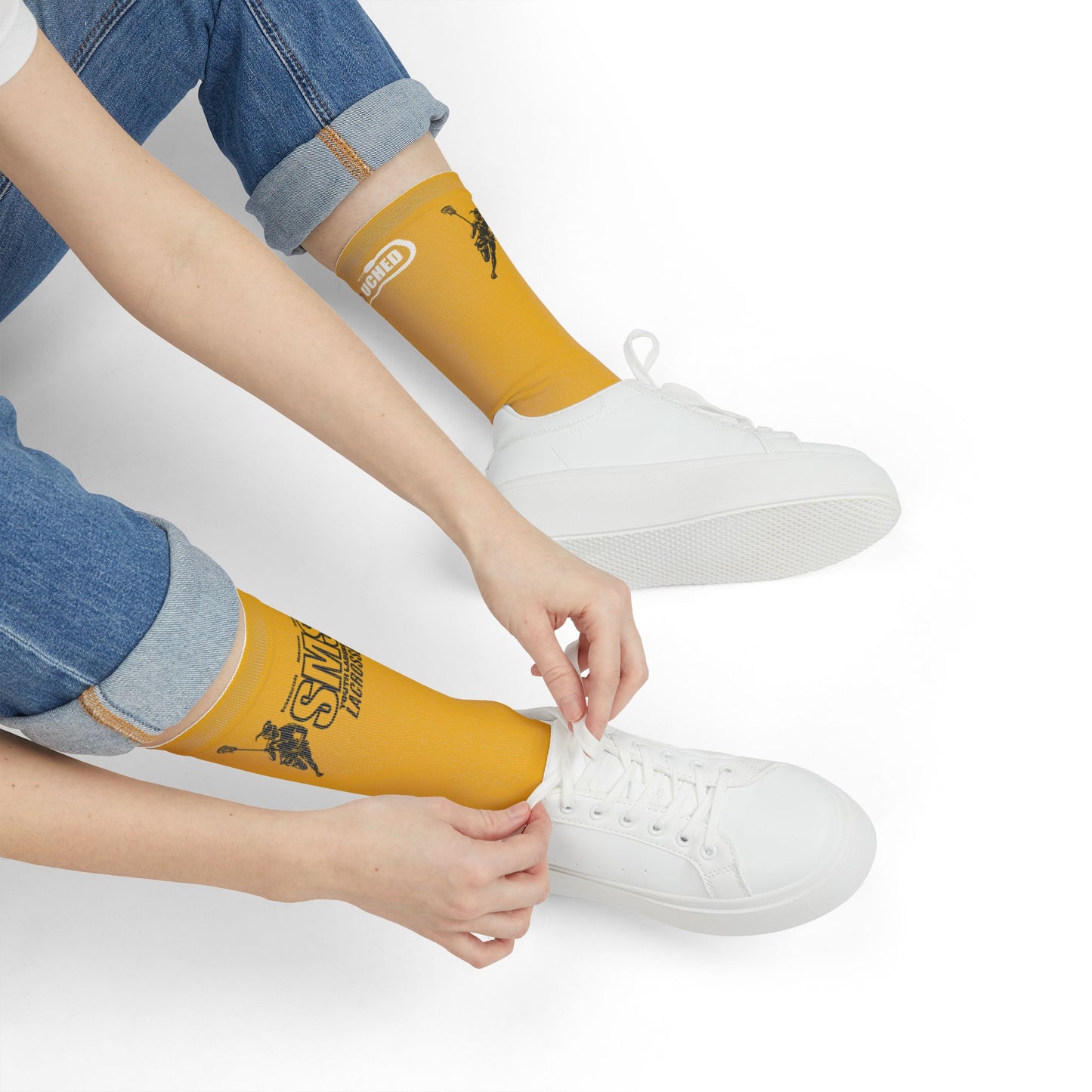 SMS Crew Socks for Youth Ladies Lacrosse Fans