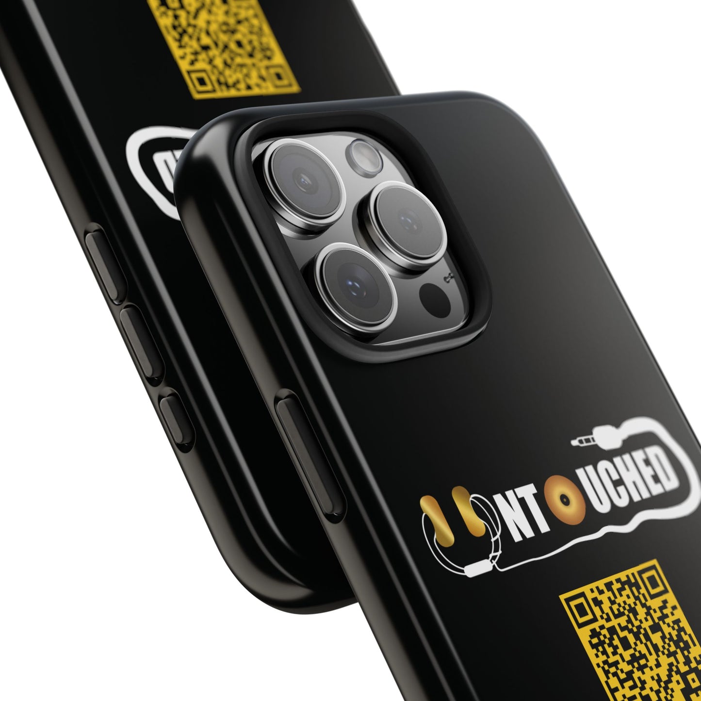 Durable Tough UNTOUCHED Phone Cases with Unique QR Design - Perfect for Tech Lovers