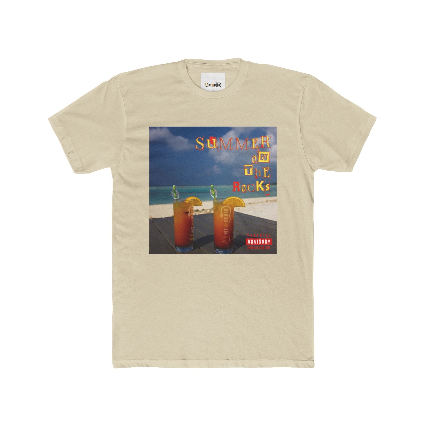Cover Art Collection Unisex Cotton Crew Tee - 'Summer on the Rocks' Graphic T-Shirt