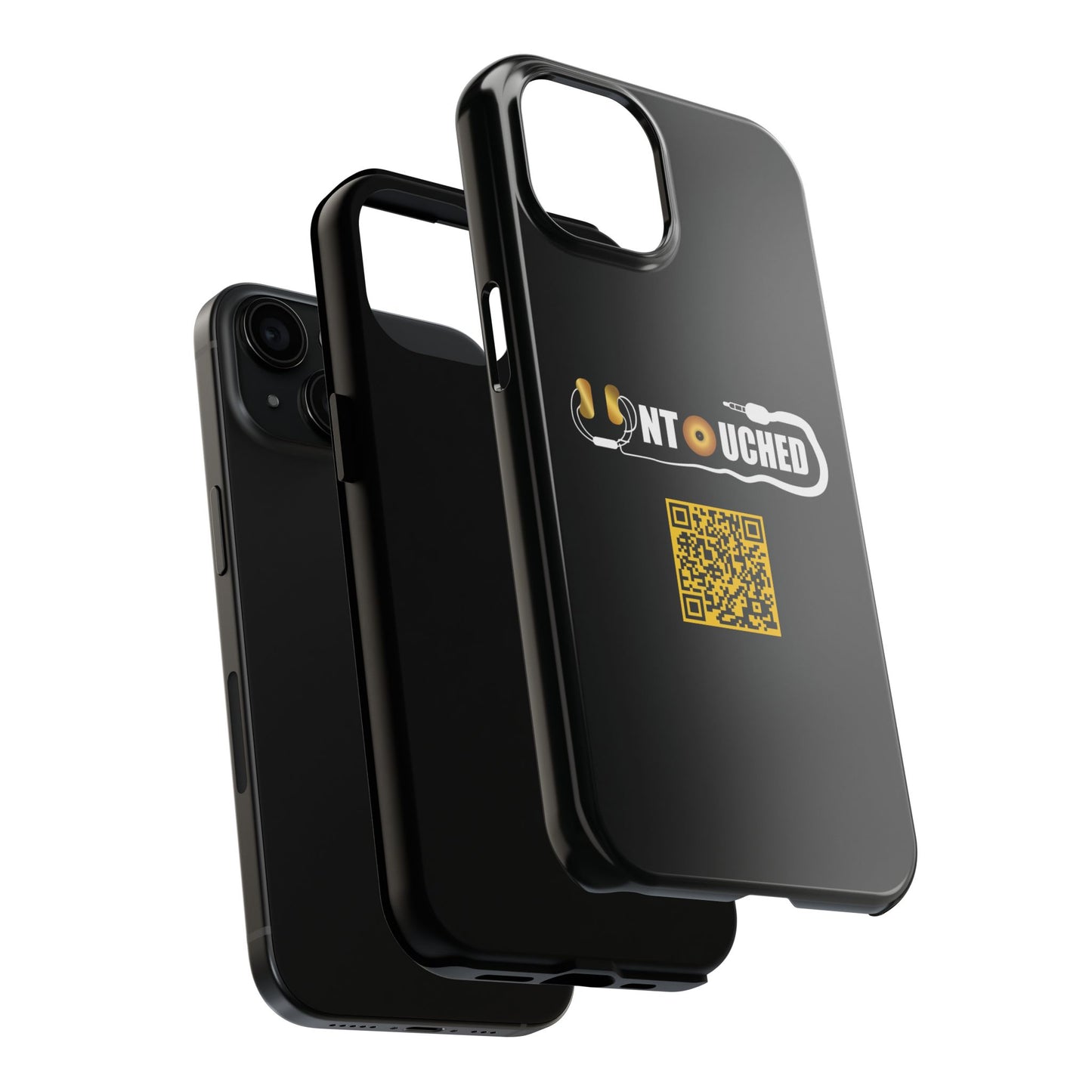 Durable Tough UNTOUCHED Phone Cases with Unique QR Design - Perfect for Tech Lovers