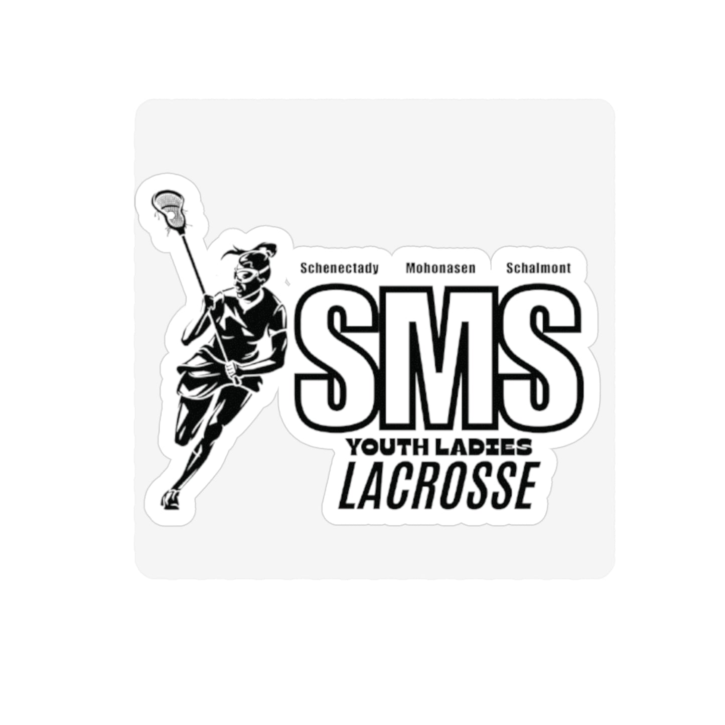 Die-Cut Lacrosse Outdoor Sticker - SMS Youth Ladies