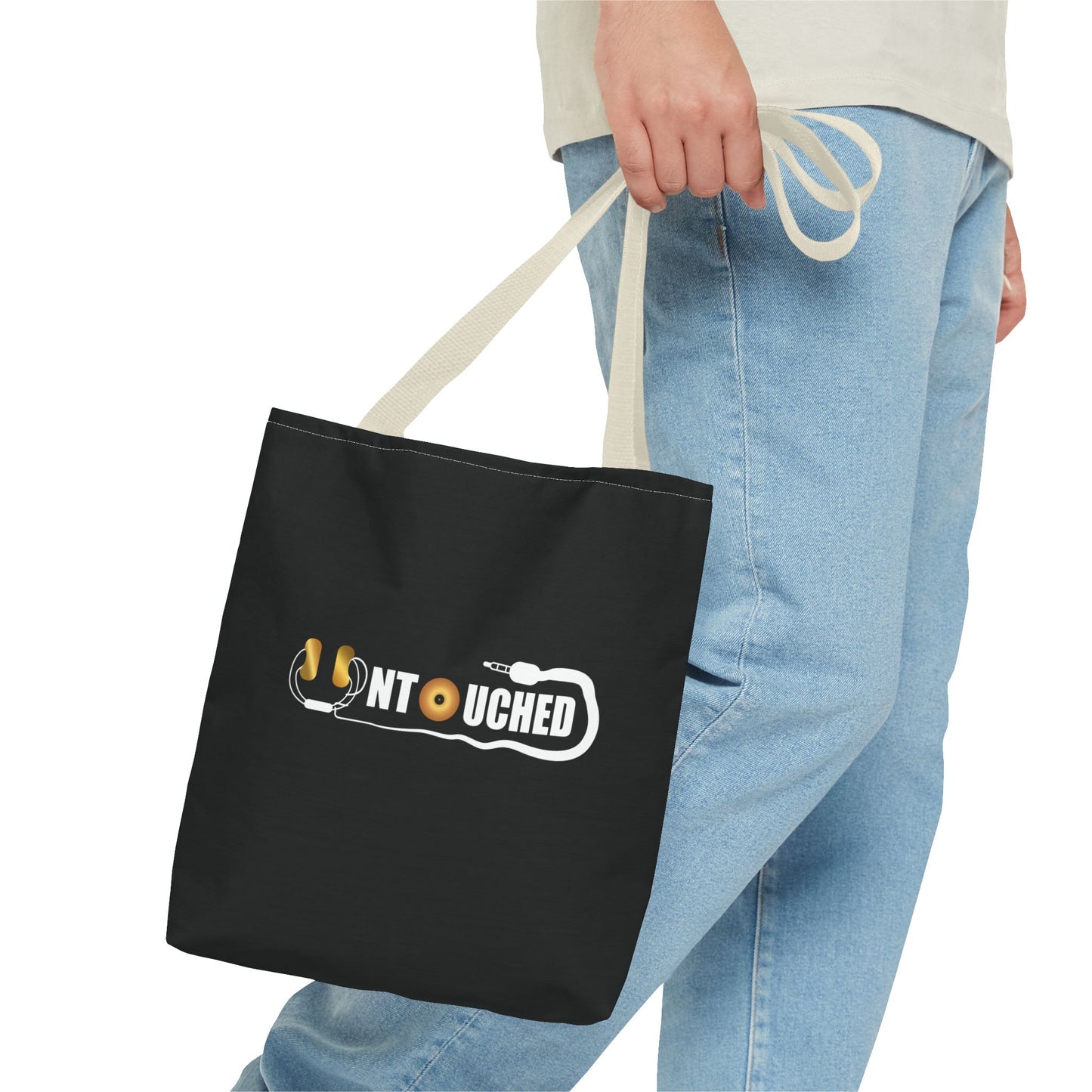 Untouched Music-Themed Tote Bag with QR Code