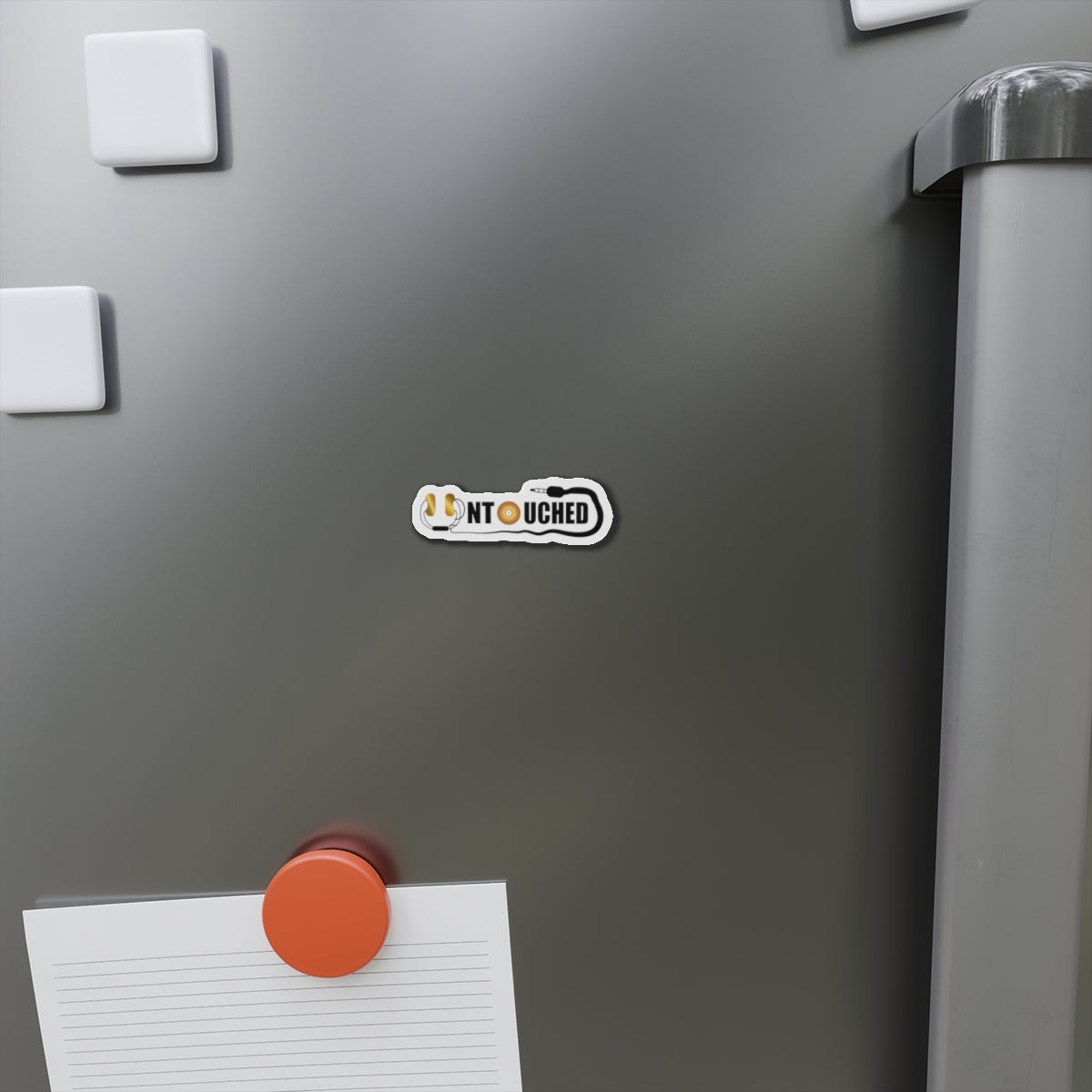 Music Lover Die-Cut Magnet - 'UNTOUCHED' Design for DJs and Audiophiles