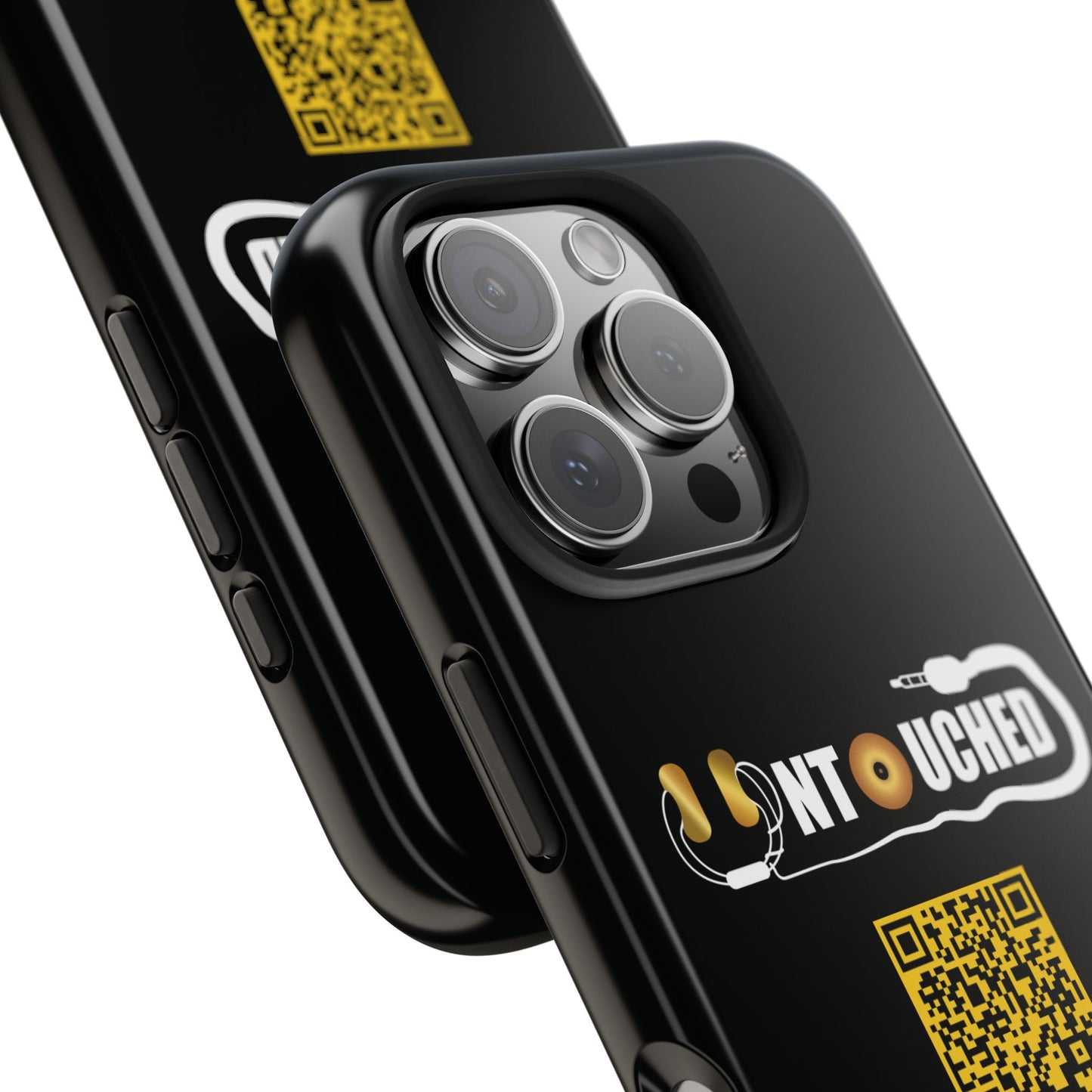 Durable Tough UNTOUCHED Phone Cases with Unique QR Design - Perfect for Tech Lovers