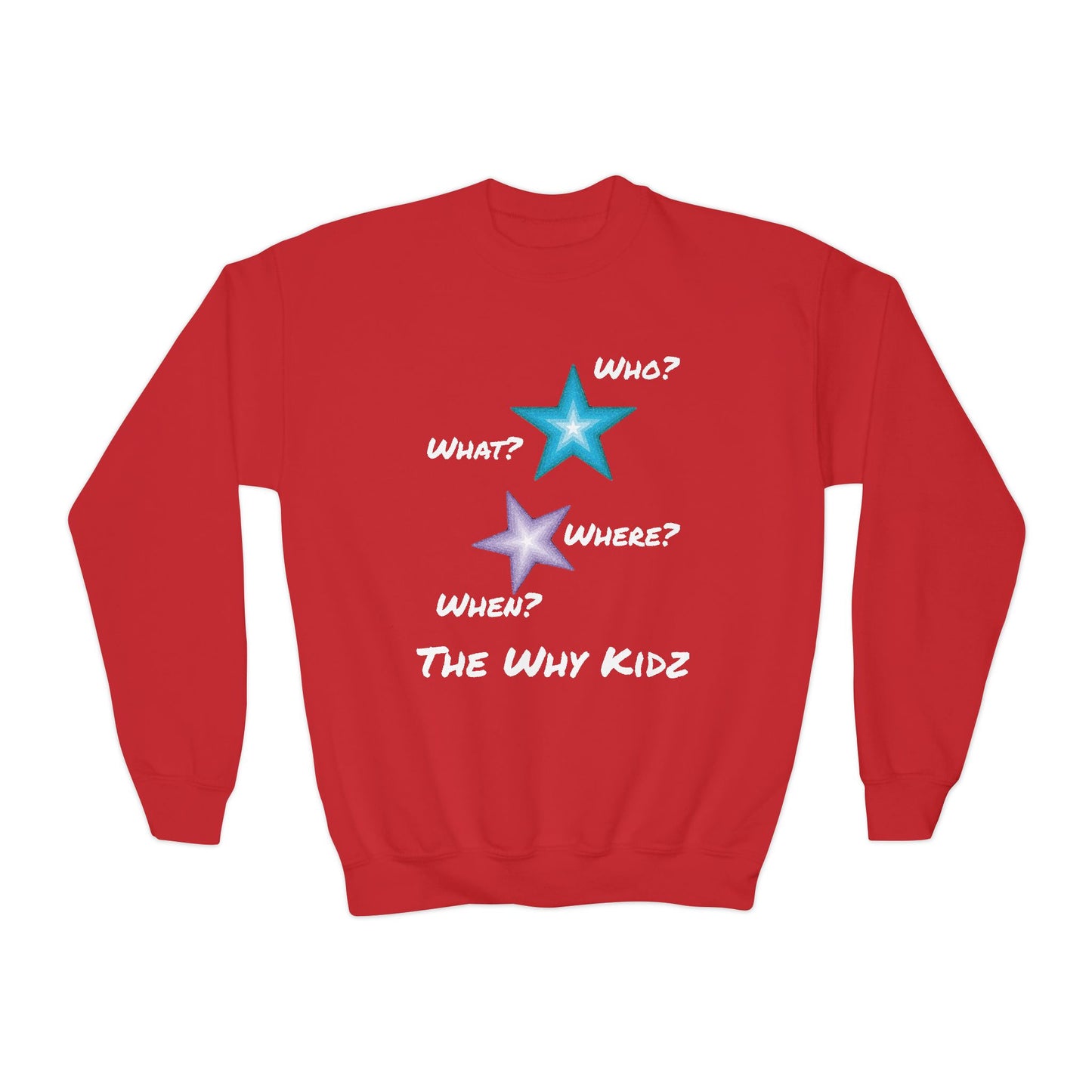 Youth Crewneck Sweatshirt - The Why Kidz Star and Untouched Design