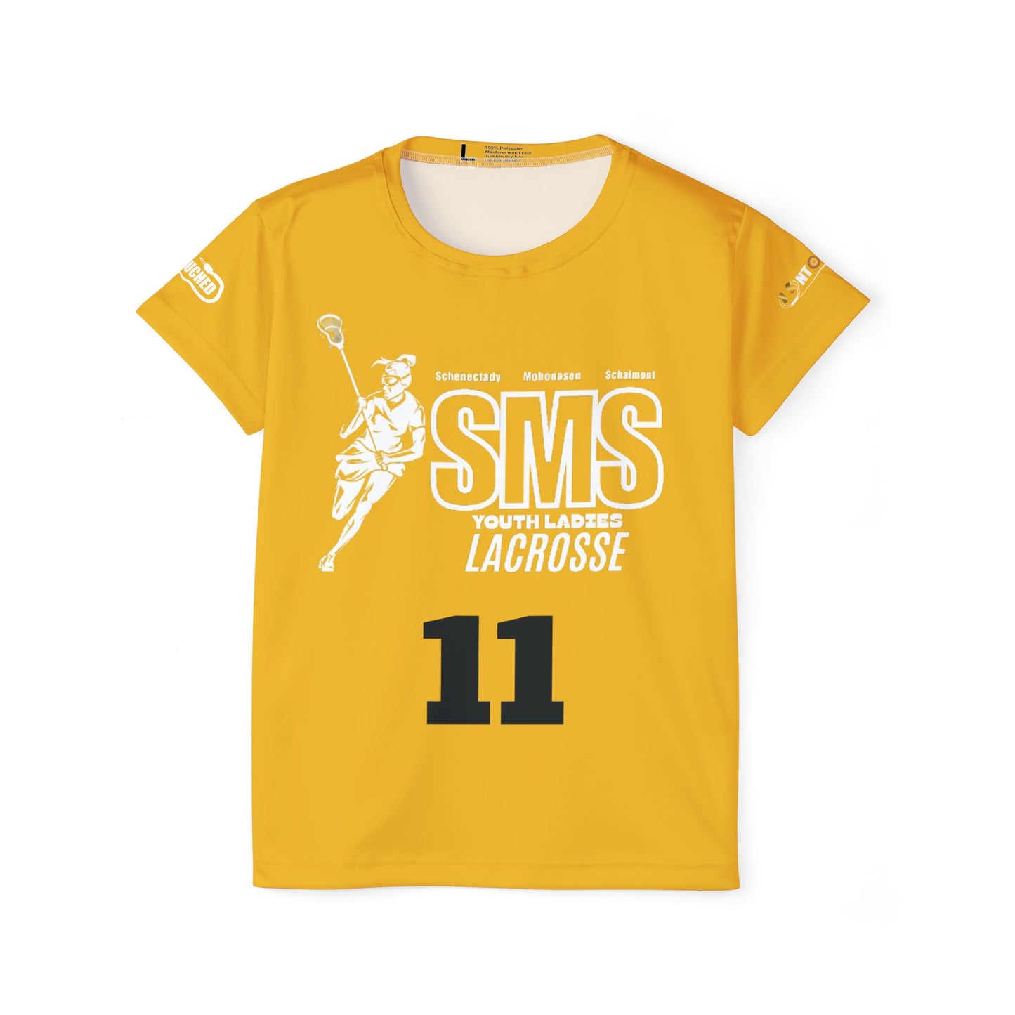 Yellow SMS Lacrosse Sports Jersey