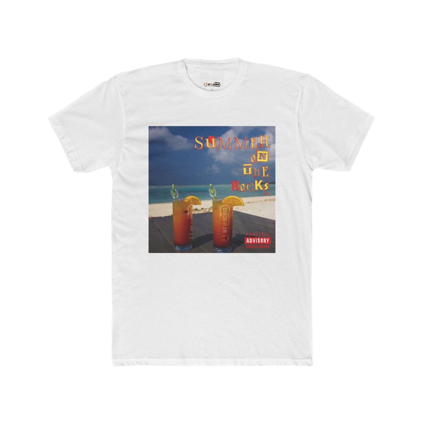Cover Art Collection Unisex Cotton Crew Tee - 'Summer on the Rocks' Graphic T-Shirt