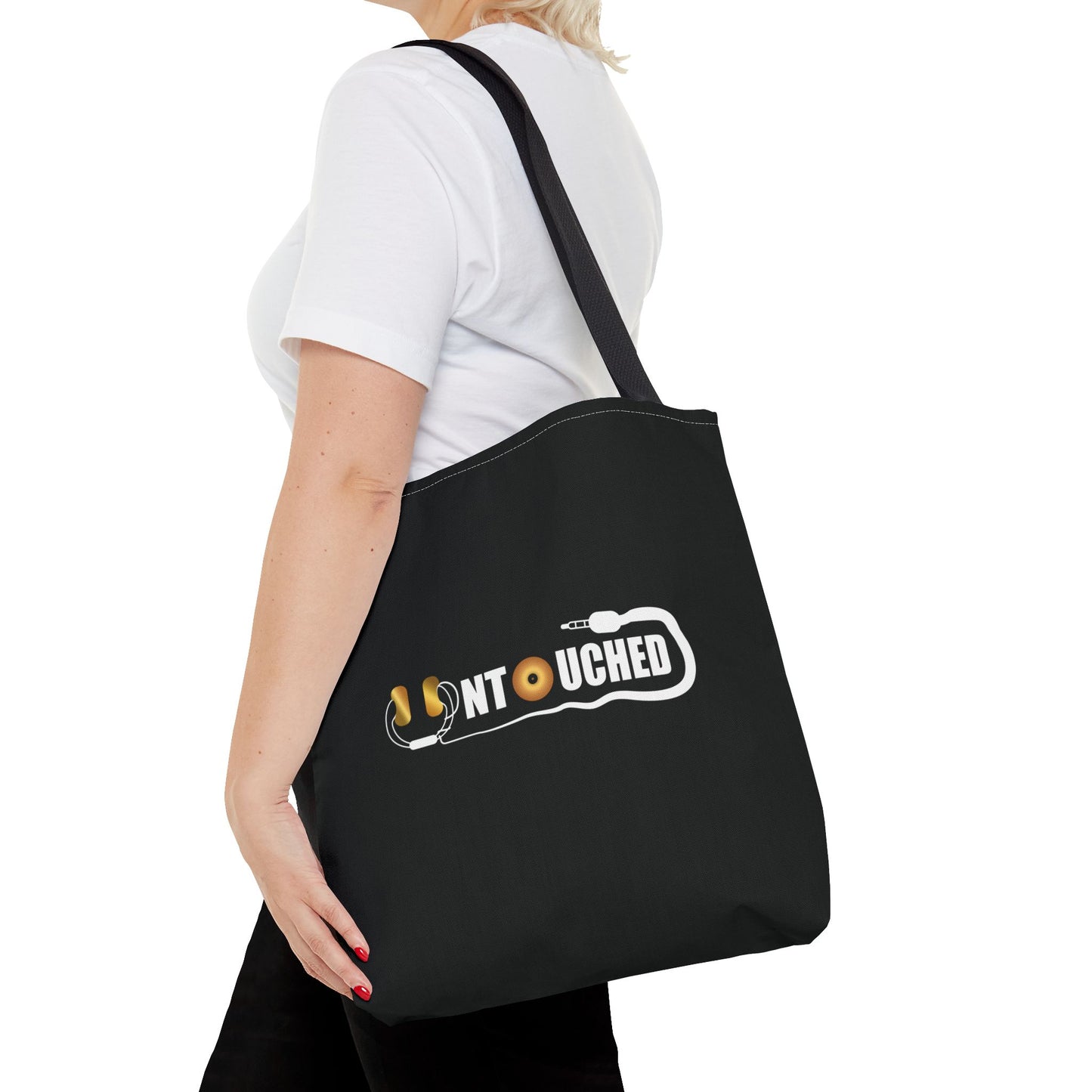 Untouched Music-Themed Tote Bag with QR Code