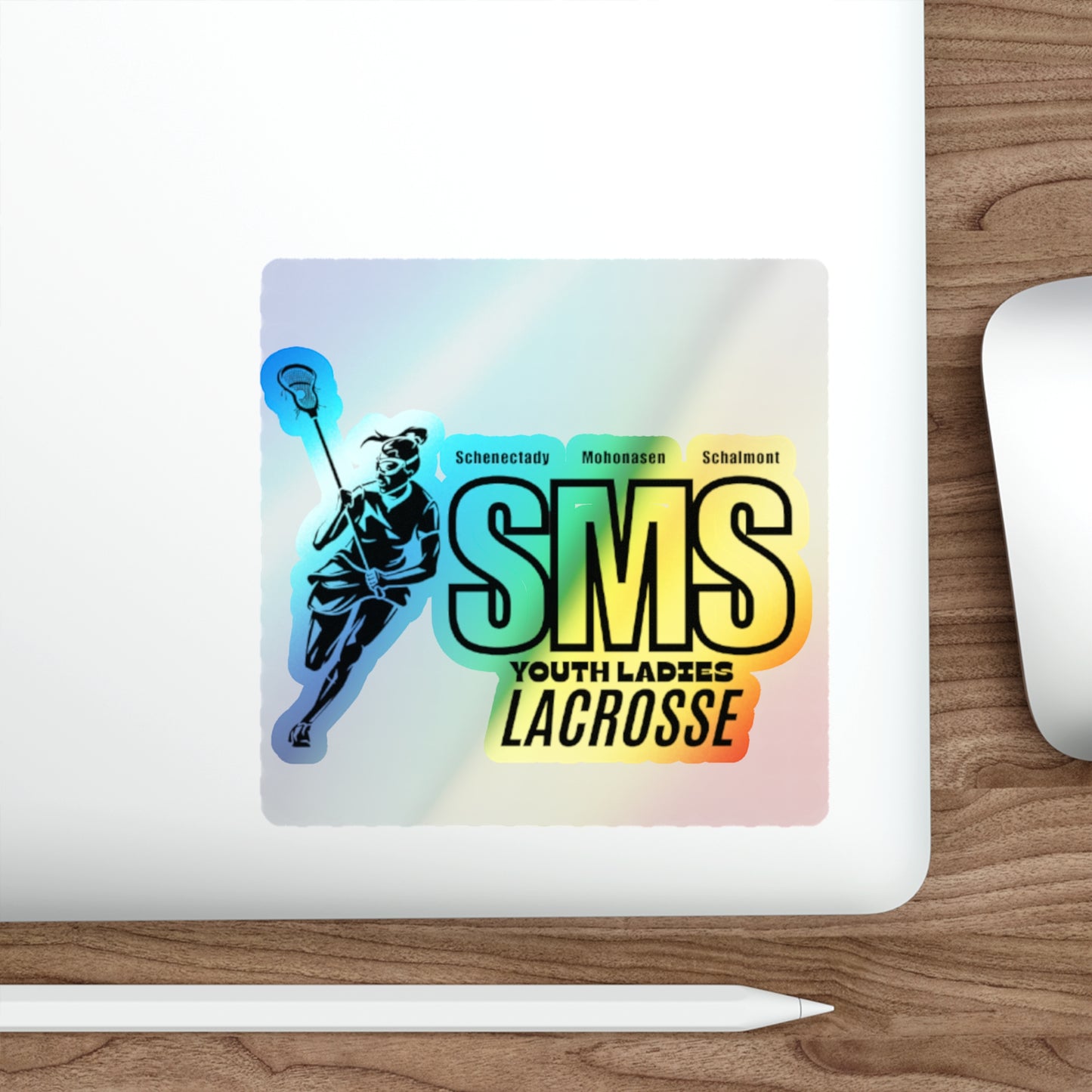 Holographic Lacrosse Stickers - Youth Ladies SMS Team Decals