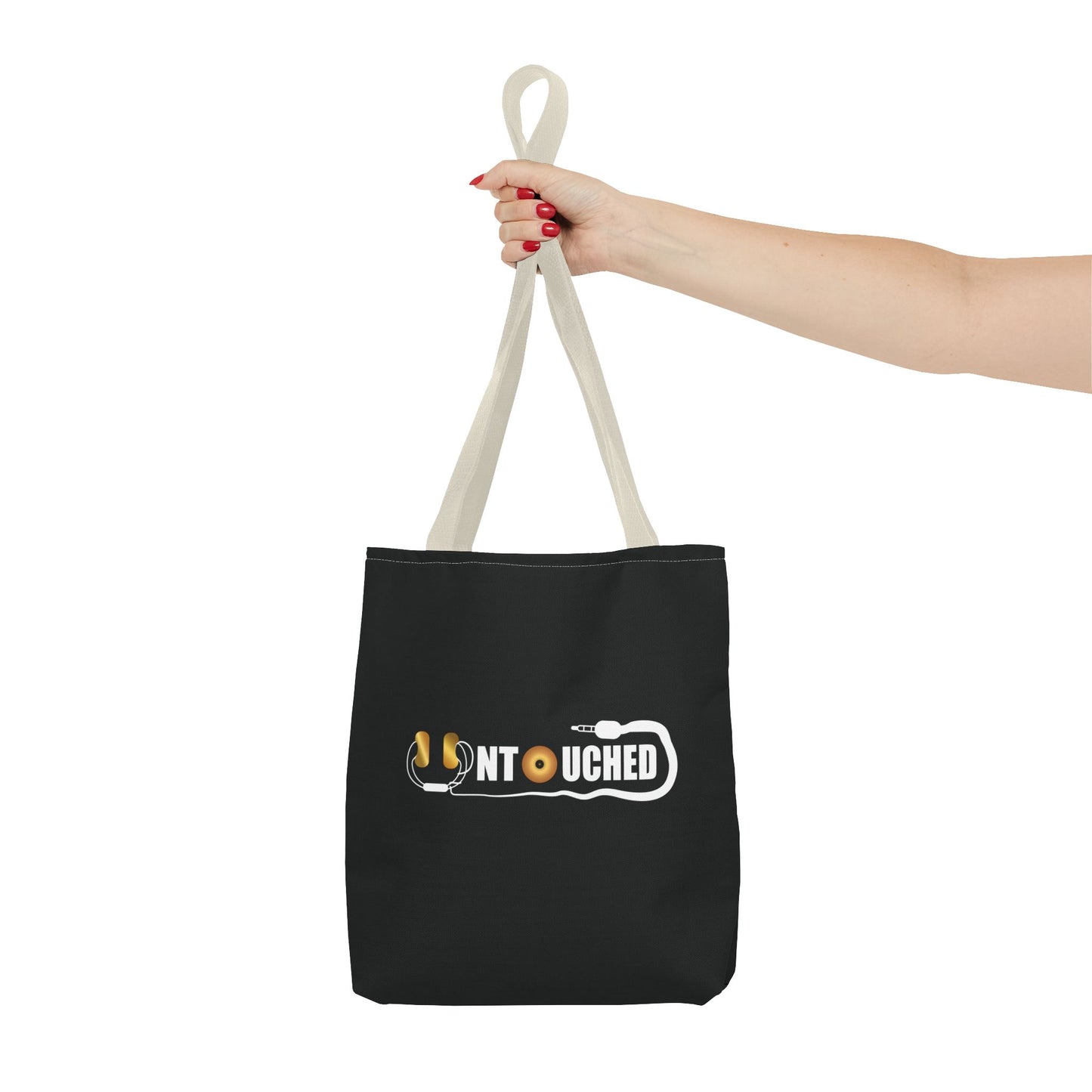 Untouched Music-Themed Tote Bag with QR Code
