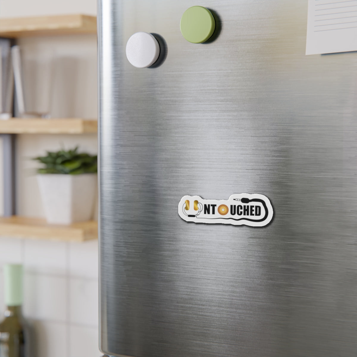 Music Lover Die-Cut Magnet - 'UNTOUCHED' Design for DJs and Audiophiles