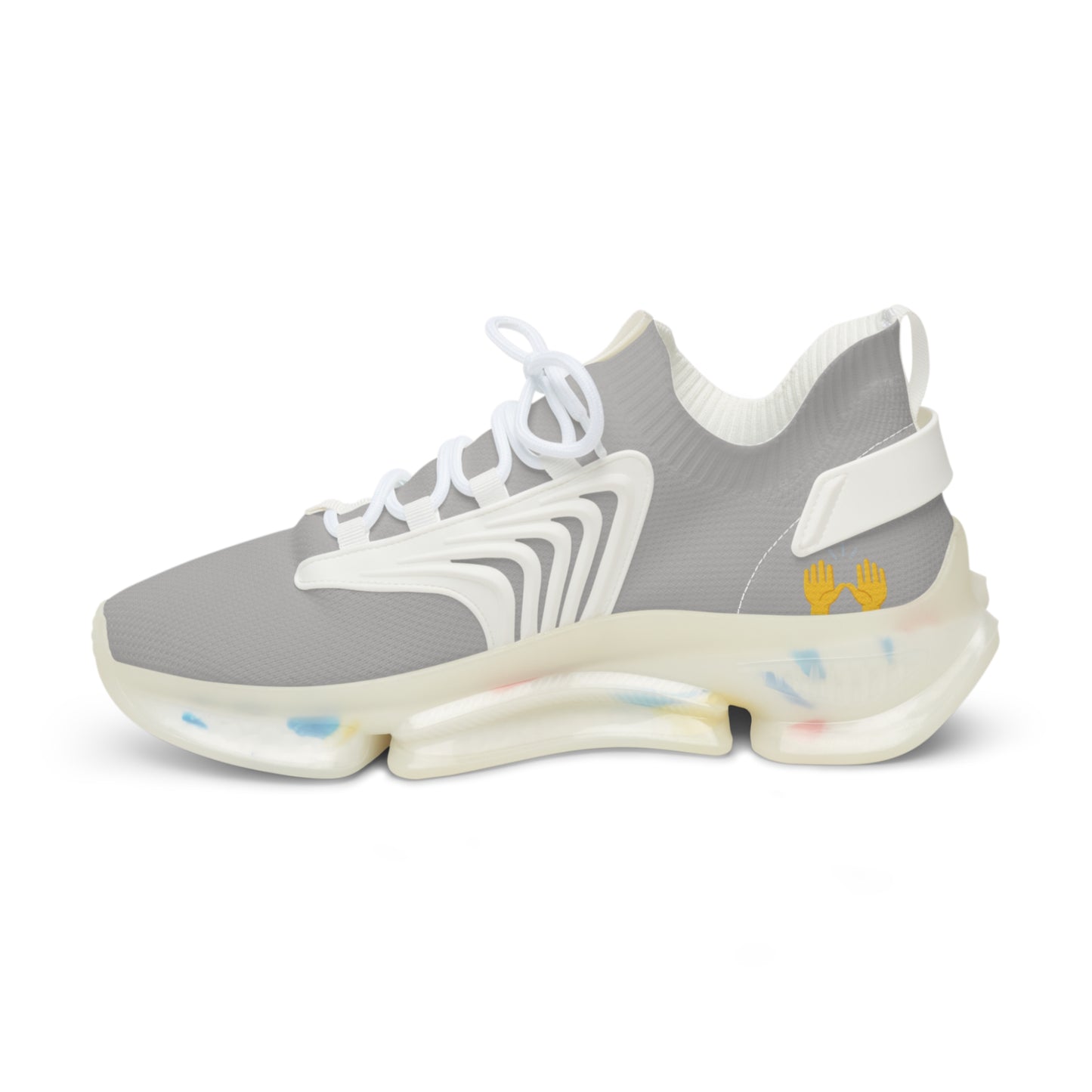 Grey UNTOUCHED Men's Mesh Sneakers 'That U Letter'