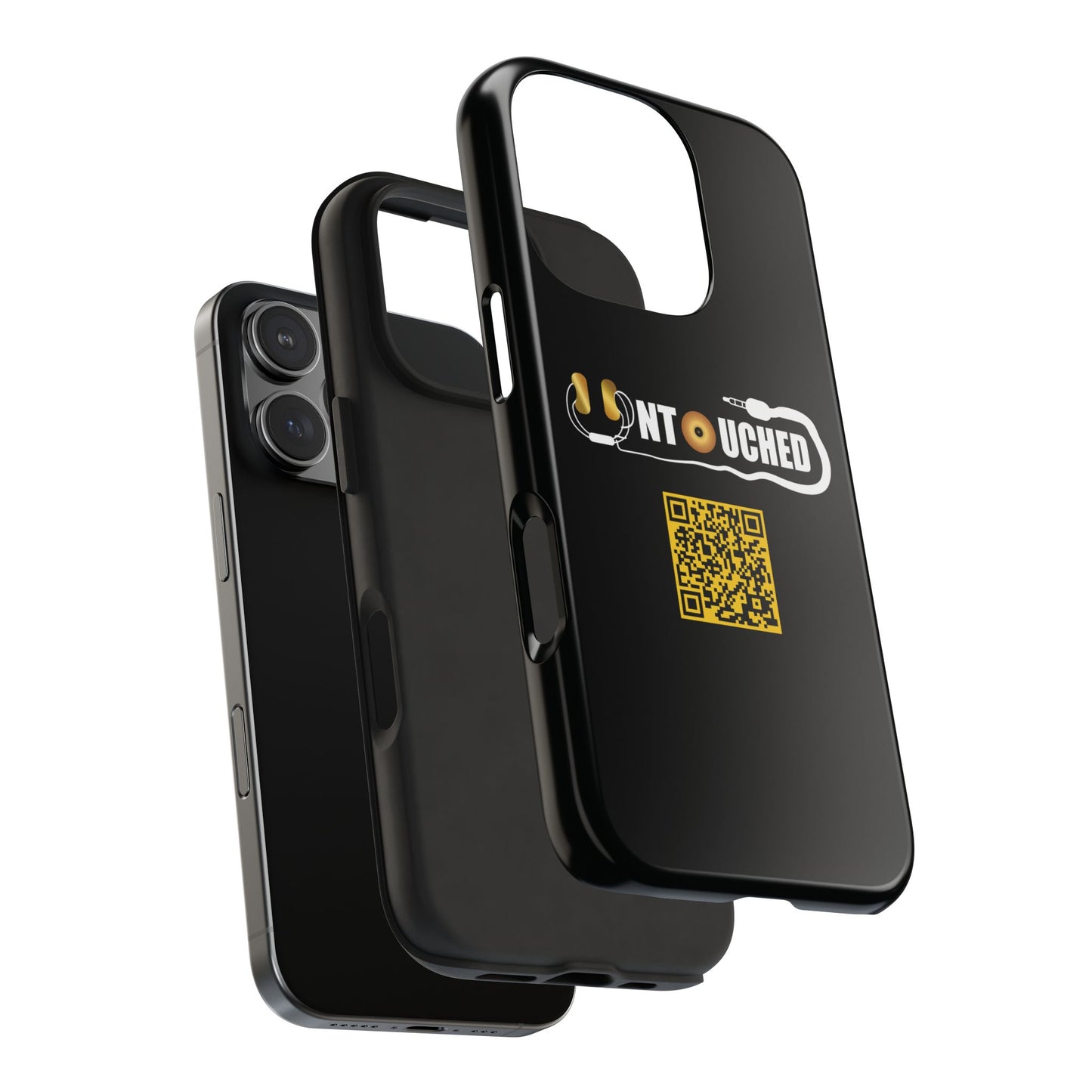Durable Tough UNTOUCHED Phone Cases with Unique QR Design - Perfect for Tech Lovers