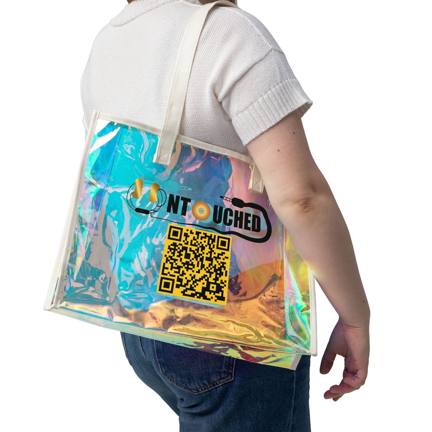 UNTOUCHED Holographic Beach Tote Bag