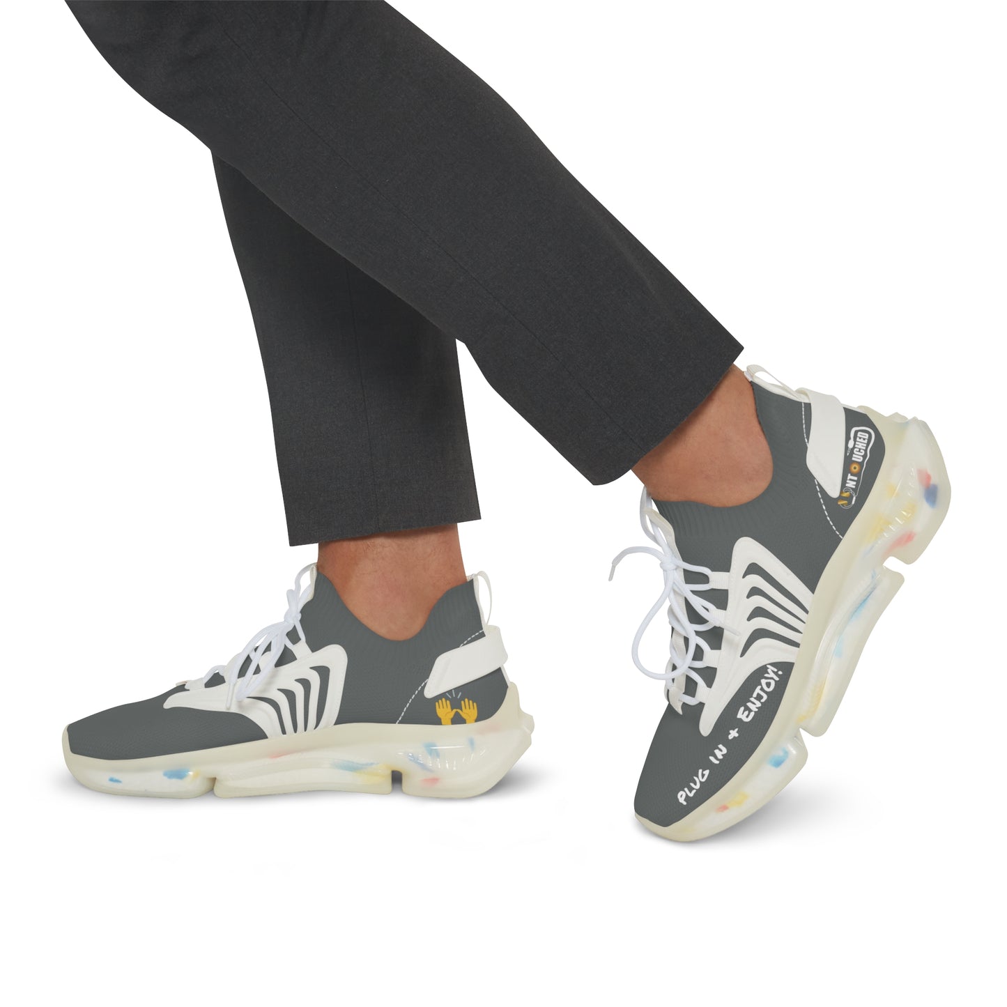 Smoke UNTOUCHED Men's Mesh Sneakers 'That U Letter'