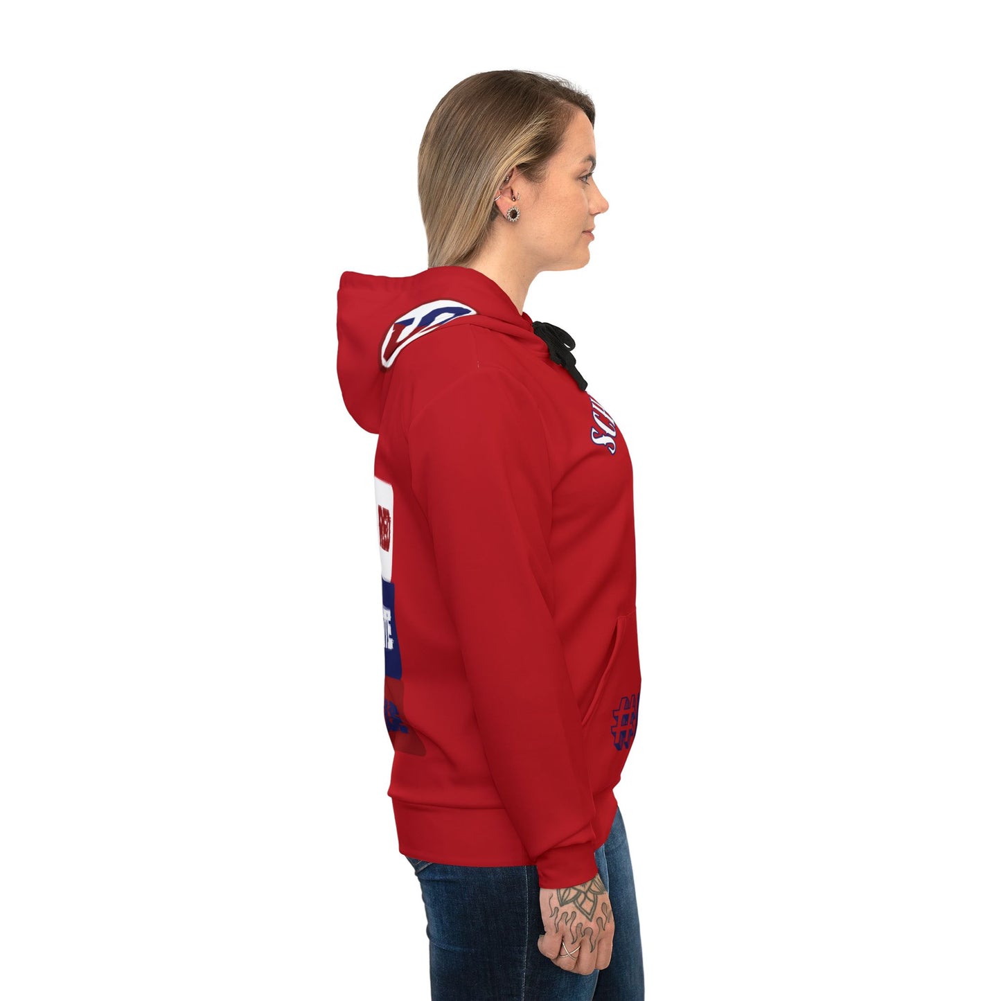 Schenectady Patriots Varsity Athletic Hoodie, Casual Red Hoodie, Sporty Sweatshirt, Team Spirit Hoodie, Gifts for Sports Fans, Comfortable Hoodie