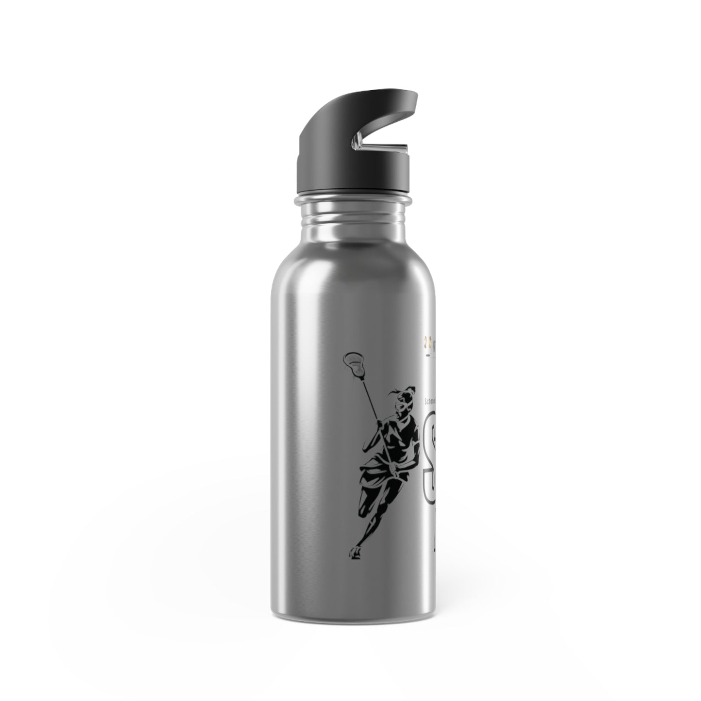 SMS Stainless Steel Water Bottle with Straw - 20oz Youth Ladies Lacrosse