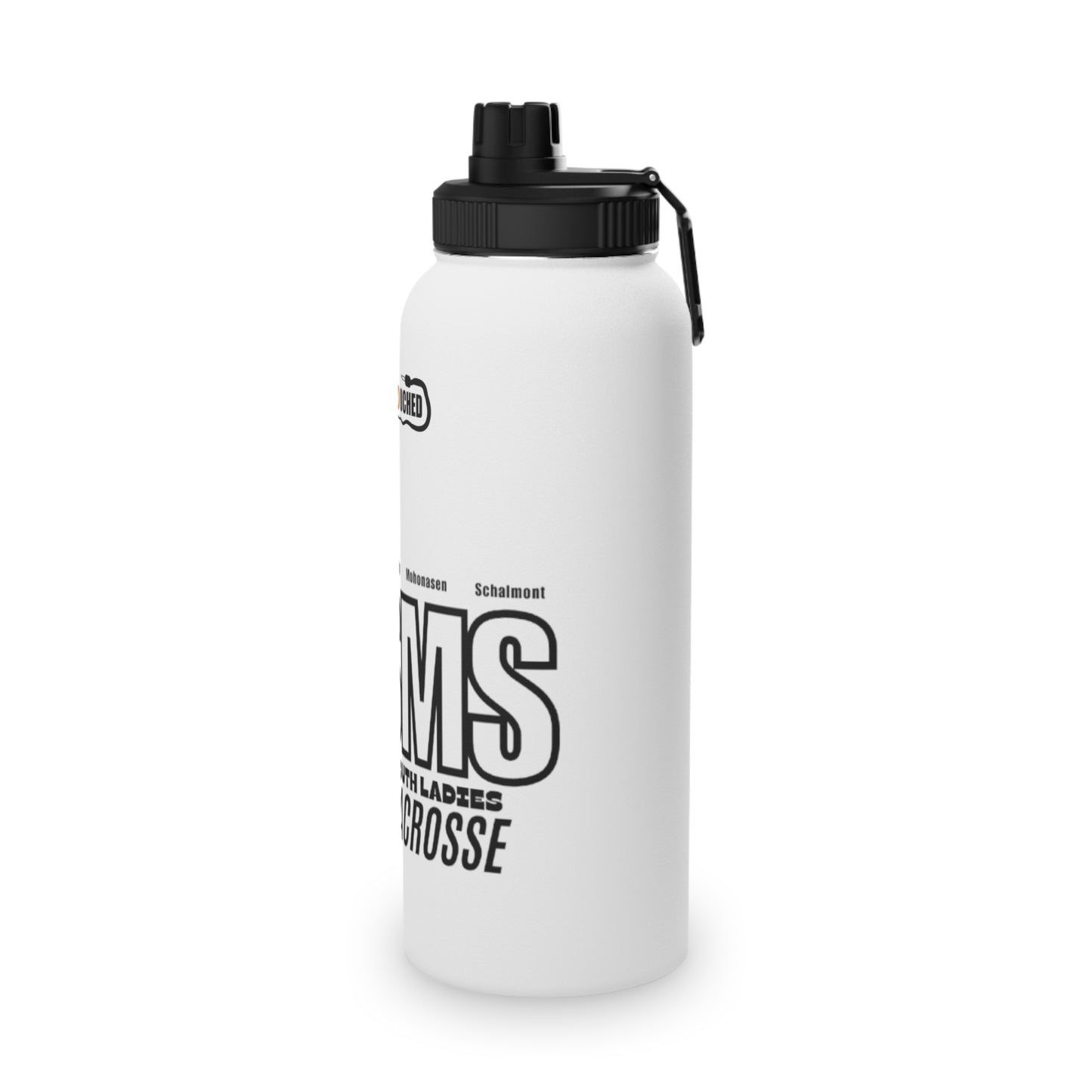 SMS Stainless Steel Water Bottle with Sports Lid - Youth Ladies Lacrosse