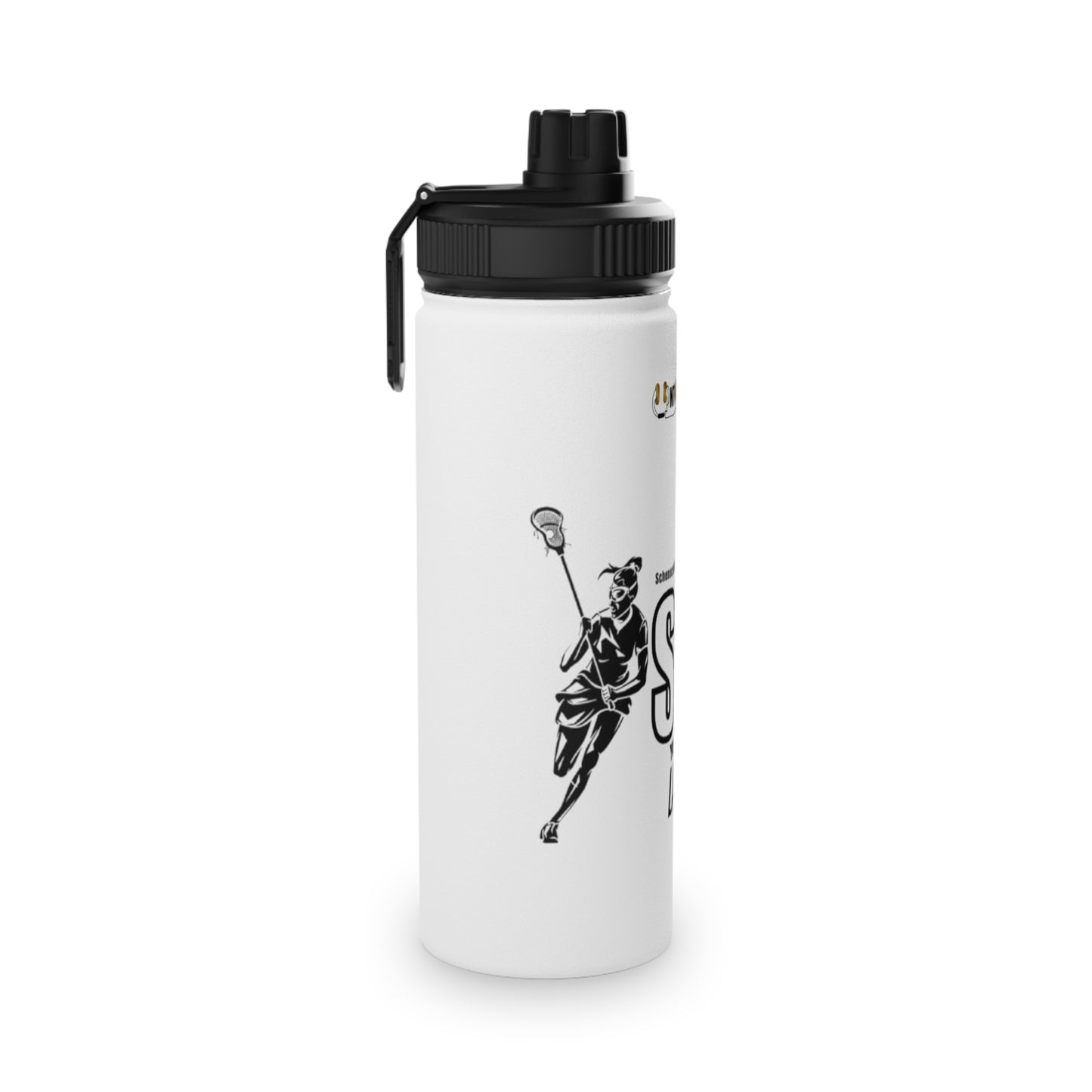 SMS Stainless Steel Water Bottle with Sports Lid - Youth Ladies Lacrosse