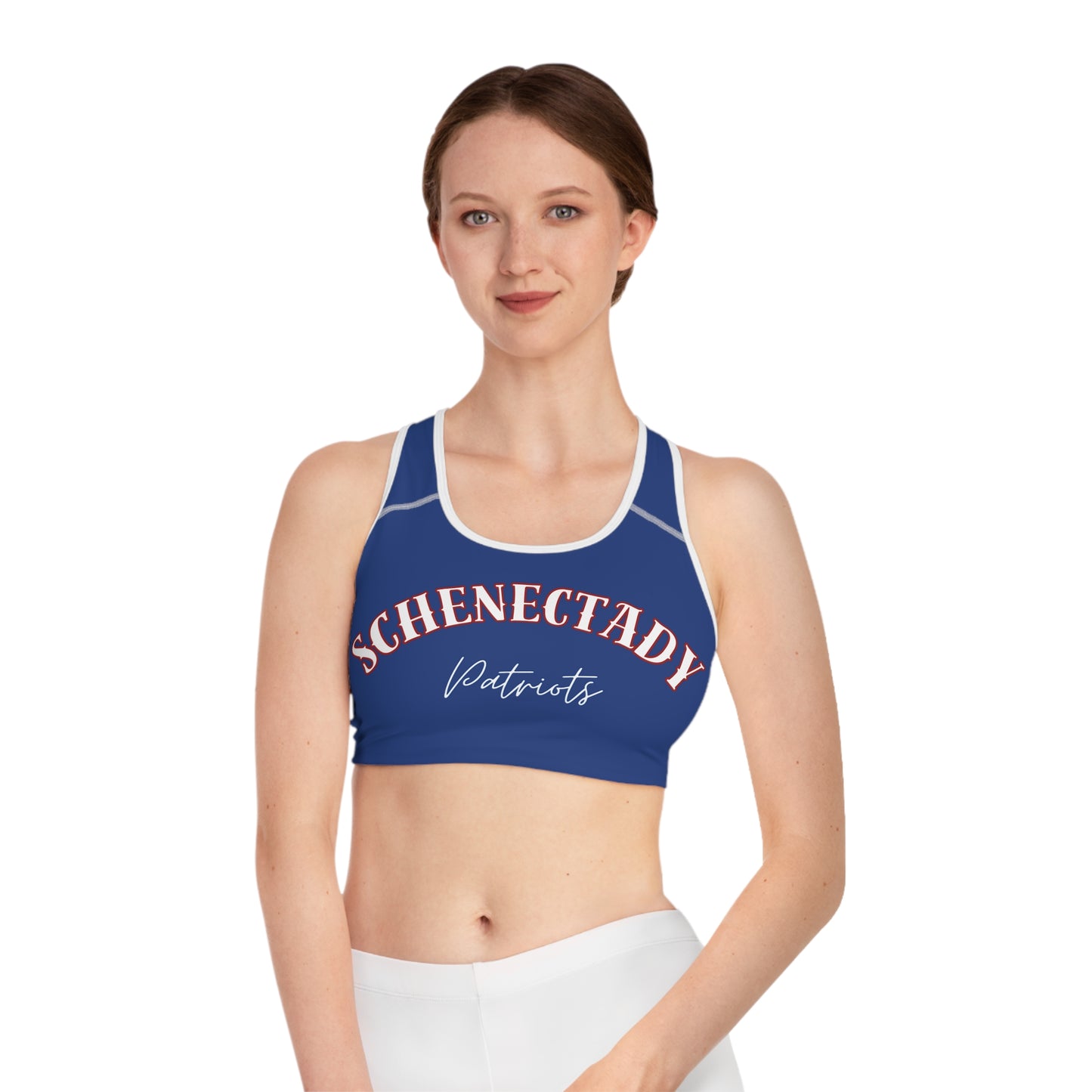 Schenectady Patriots Sports Bra, Athletic Wear for Fitness, Workout Top, Sports Apparel, Team Spirit Gear