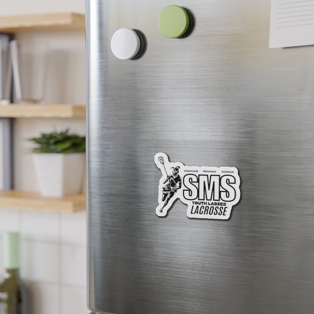 SMS Youth Ladies Lacrosse Die-Cut Magnets