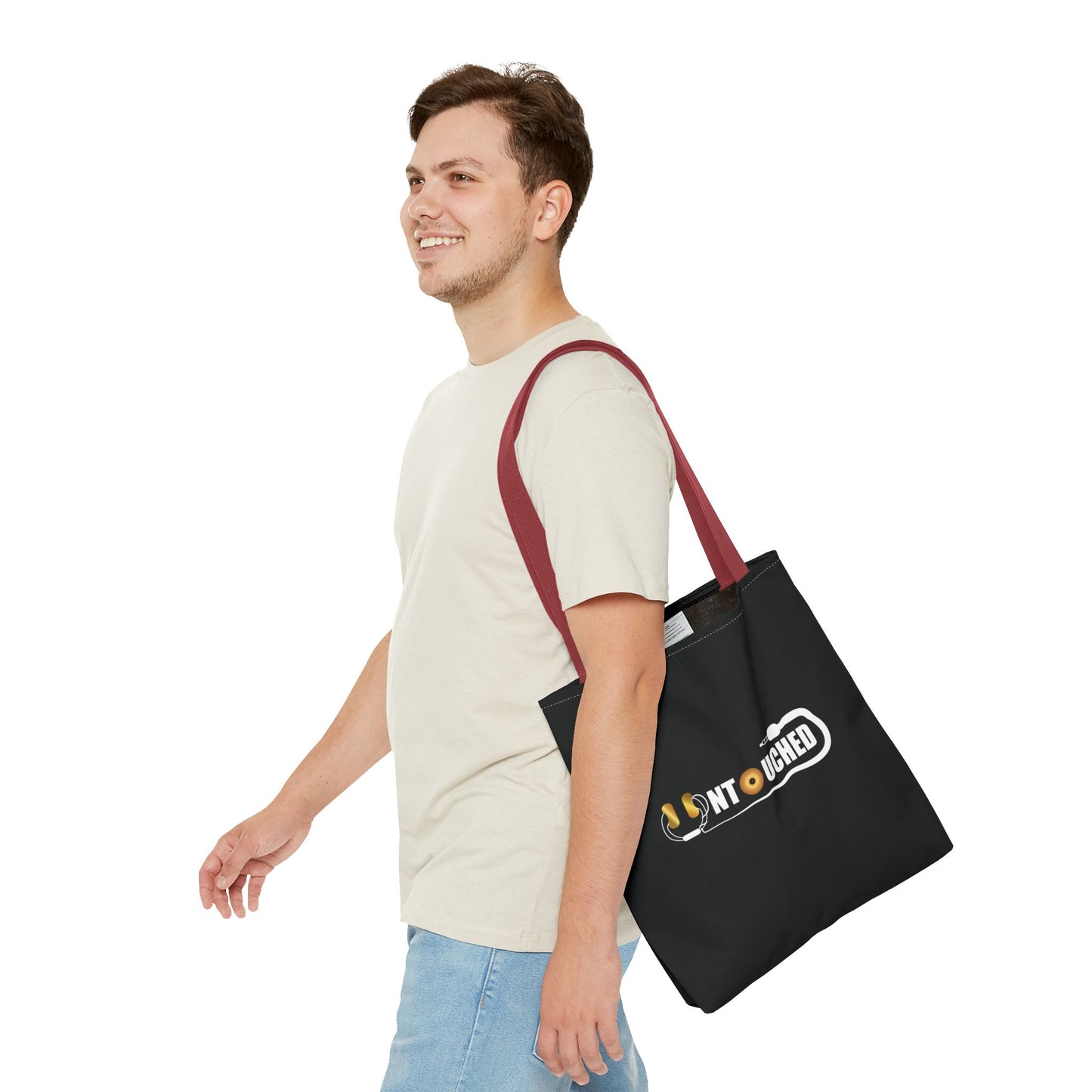 Untouched Music-Themed Tote Bag with QR Code