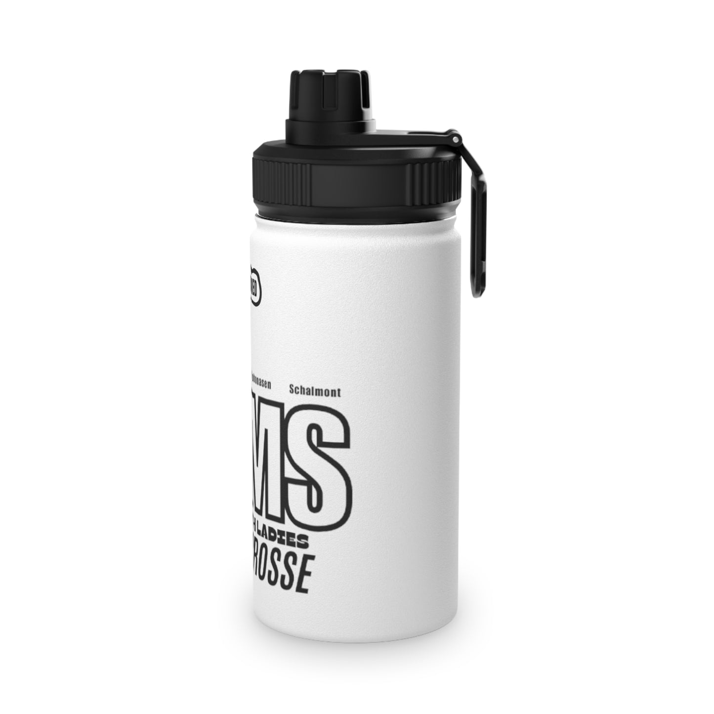 SMS Stainless Steel Water Bottle with Sports Lid - Youth Ladies Lacrosse