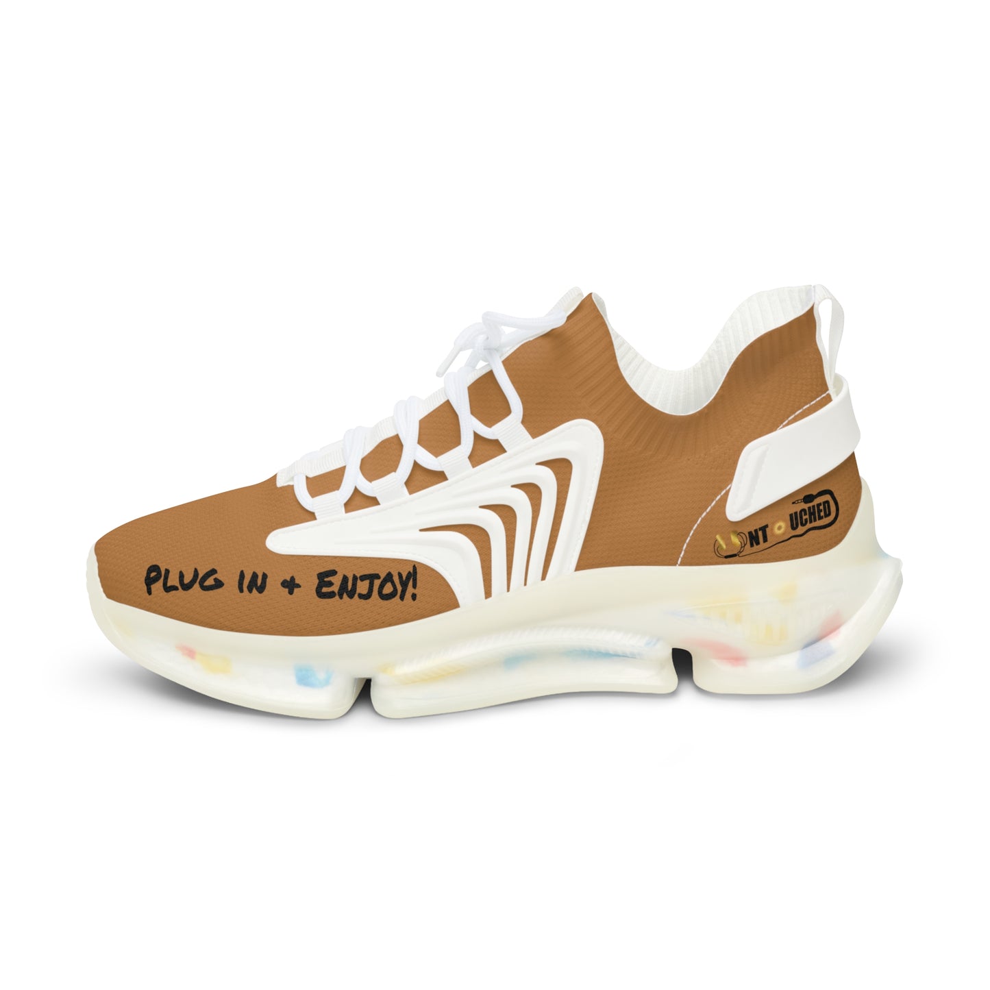Caramel UNTOUCHED Men's Mesh Sneakers 'That U Letter'