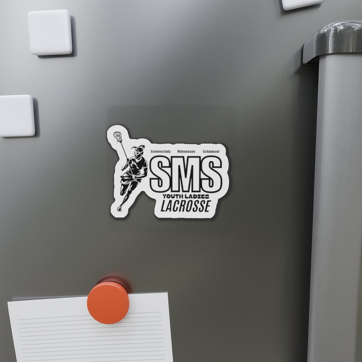 SMS Youth Ladies Lacrosse Die-Cut Magnets