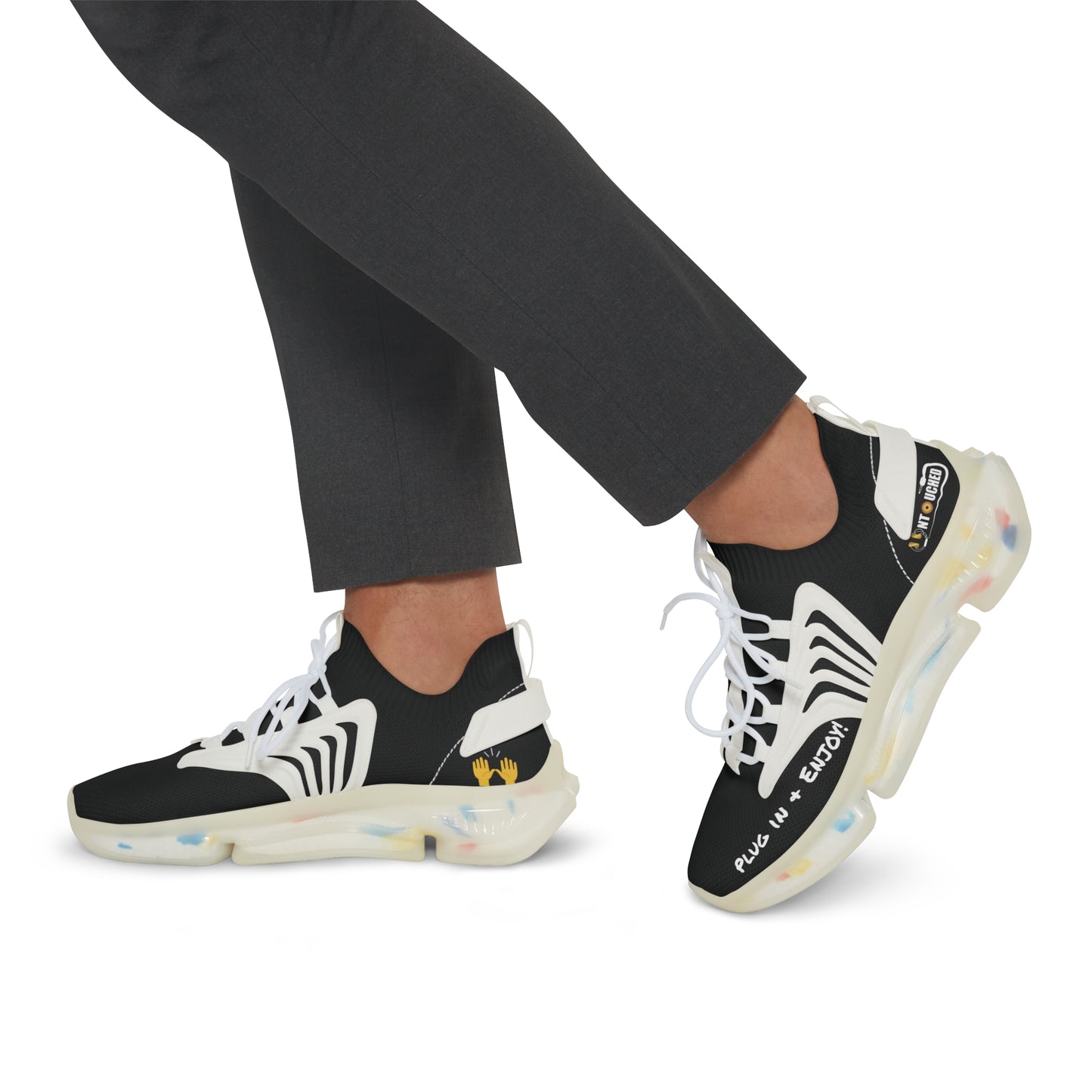 Black Panther UNTOUCHED Men's Mesh Sneakers 'That U Letter'