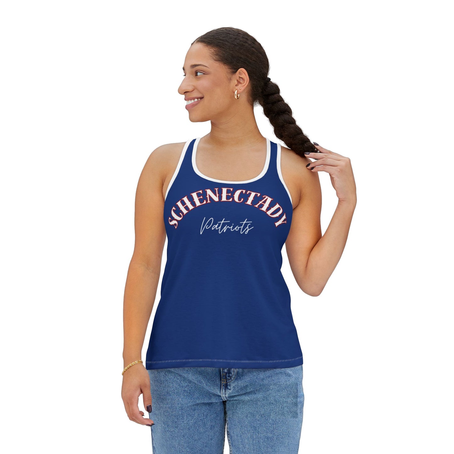 Schenectady Patriots JV Women’s Tank Top, Sports Apparel, Workout Shirt, Team Spirit Gear, Summer Fashion, Fitness Clothing