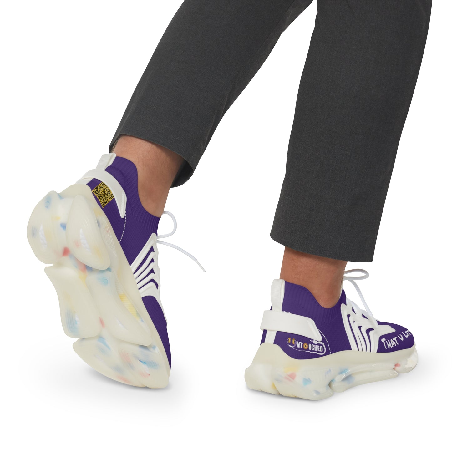 Purple Heart UNTOUCHED Men's Mesh Sneakers 'That U Letter'